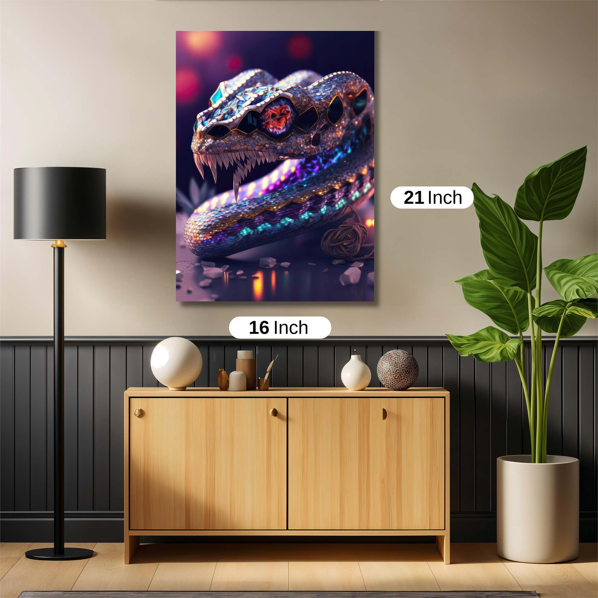 Jeweled Serpent Safe Wall Magnetic / M