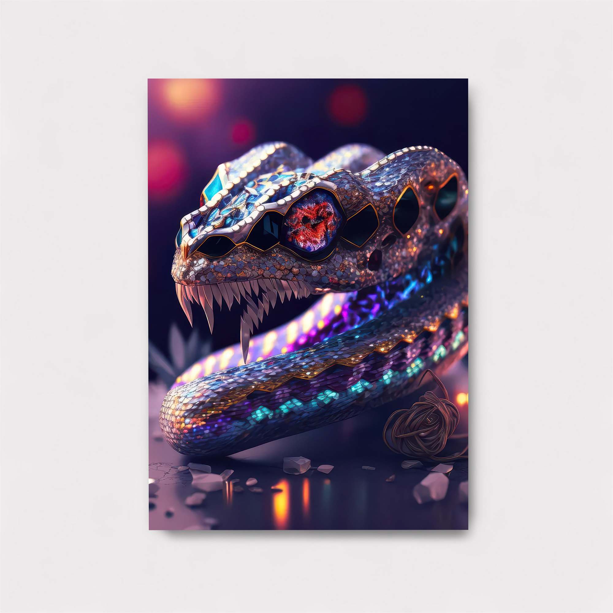 Jeweled Serpent Safe Wall Magnetic / M