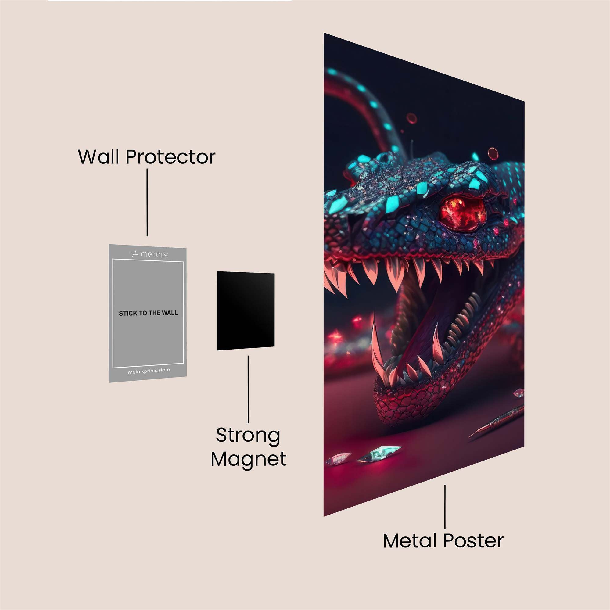 Serpentine Menace Safe Wall Magnetic / M