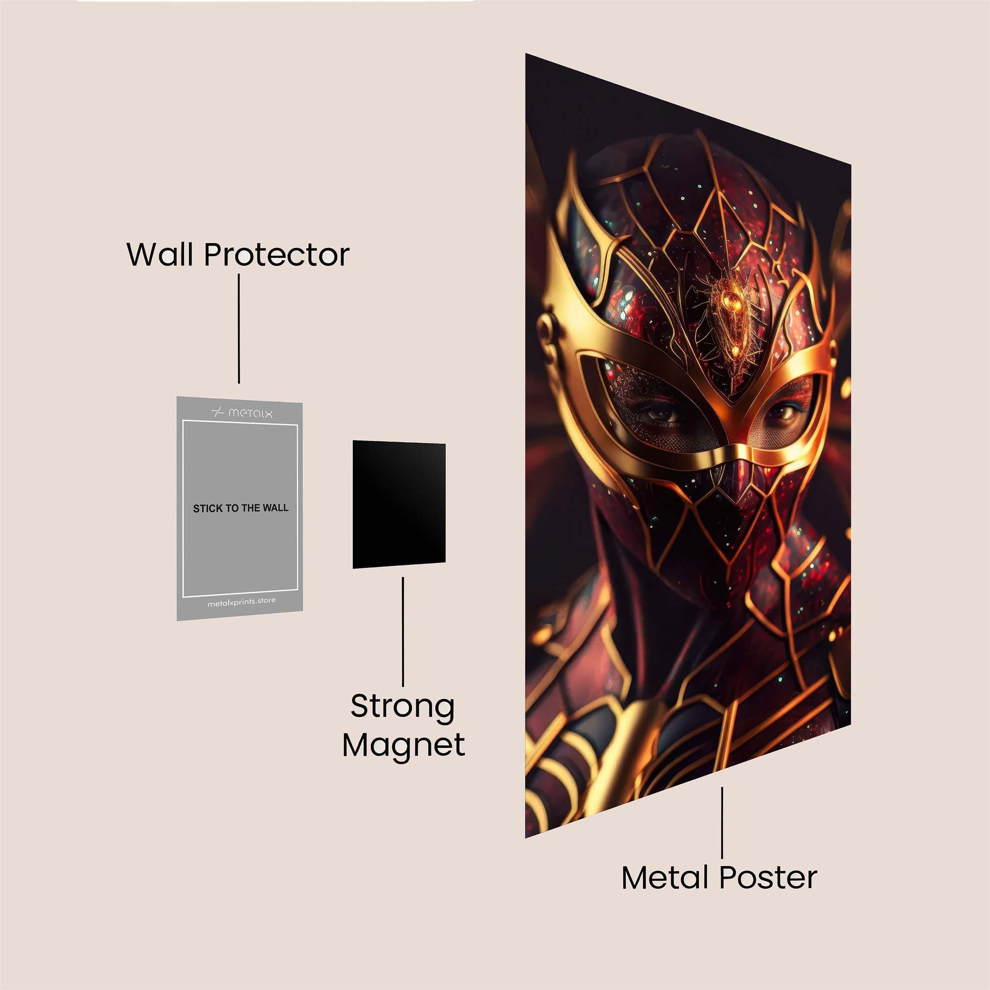 Spider Enigma Safe Wall Magnetic / M