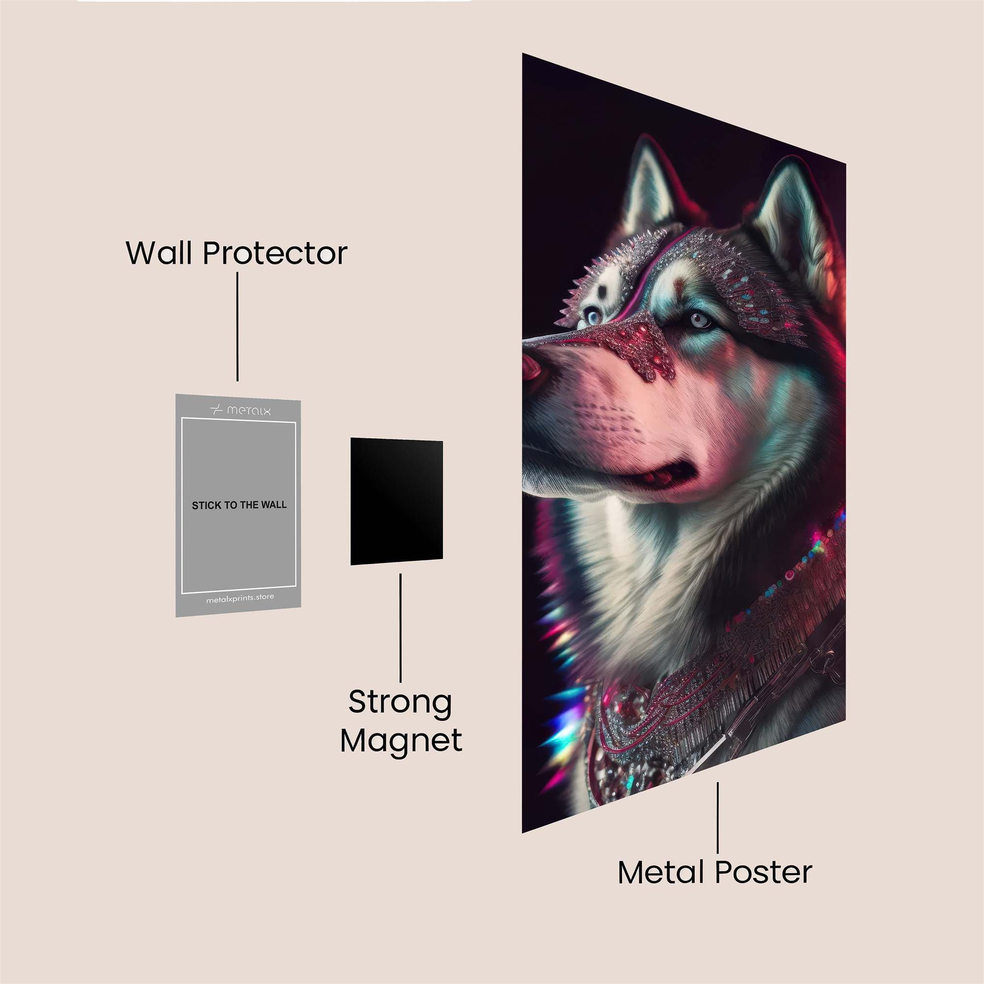Cyber Wolf Safe Wall Magnetic / M