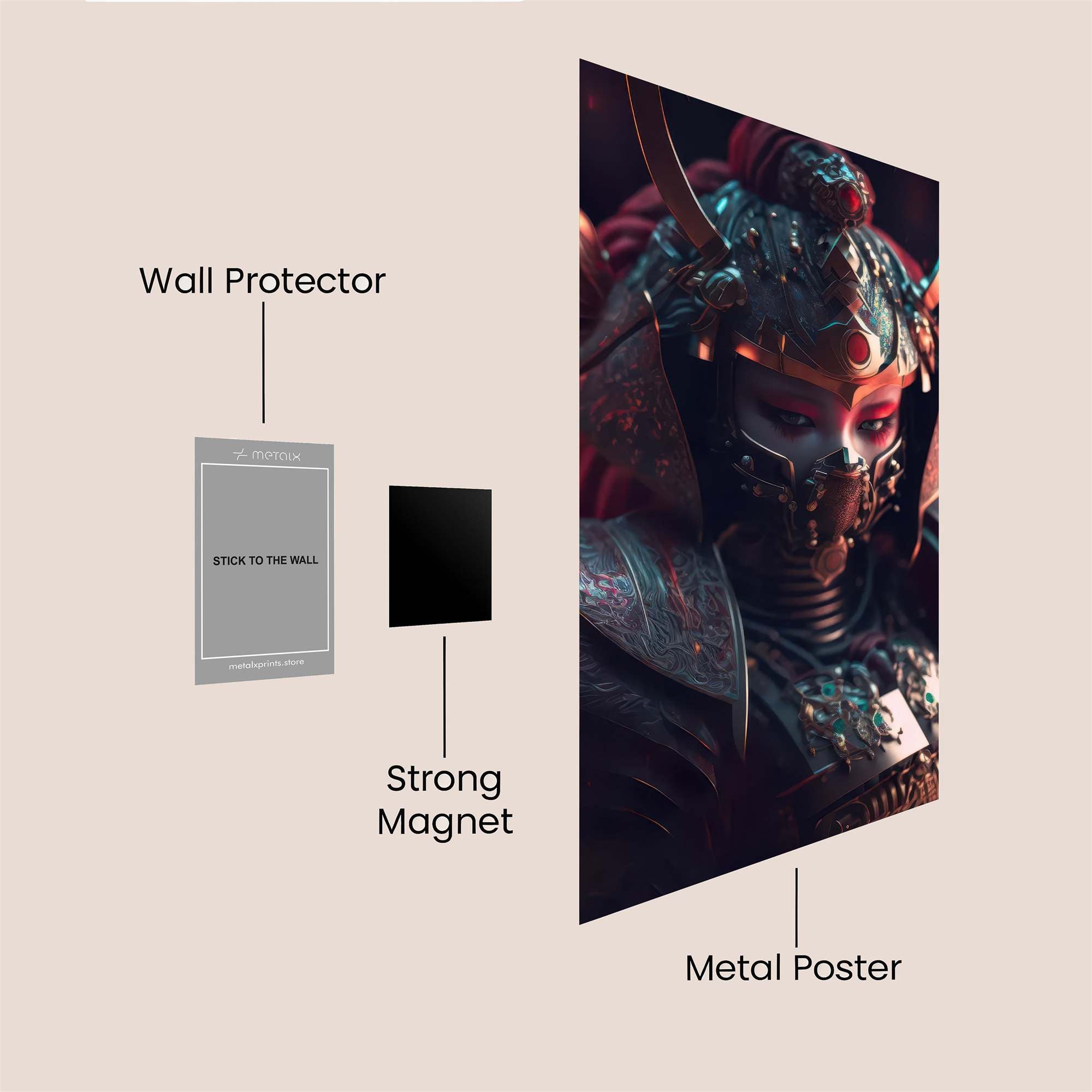 Samurai Enigma Safe Wall Magnetic / M