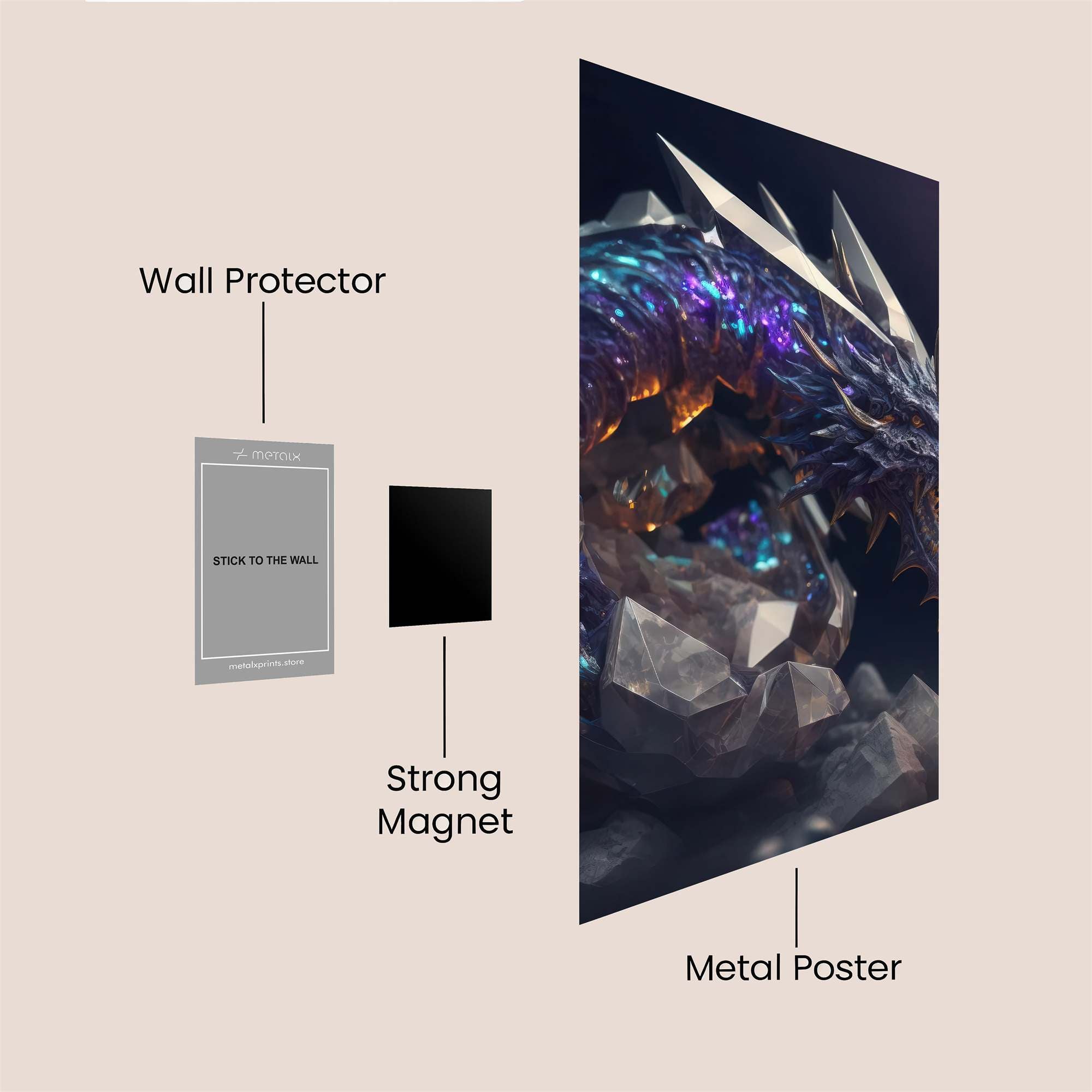 Crystal Fury Safe Wall Magnetic / M
