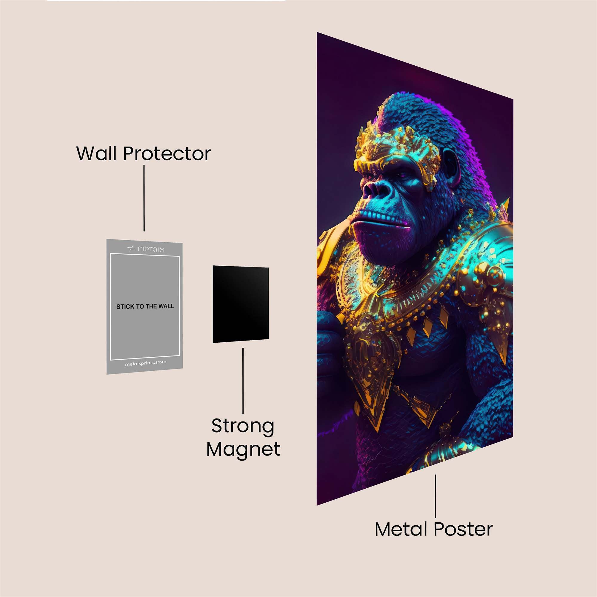 Gorilla Royalty Safe Wall Magnetic / M
