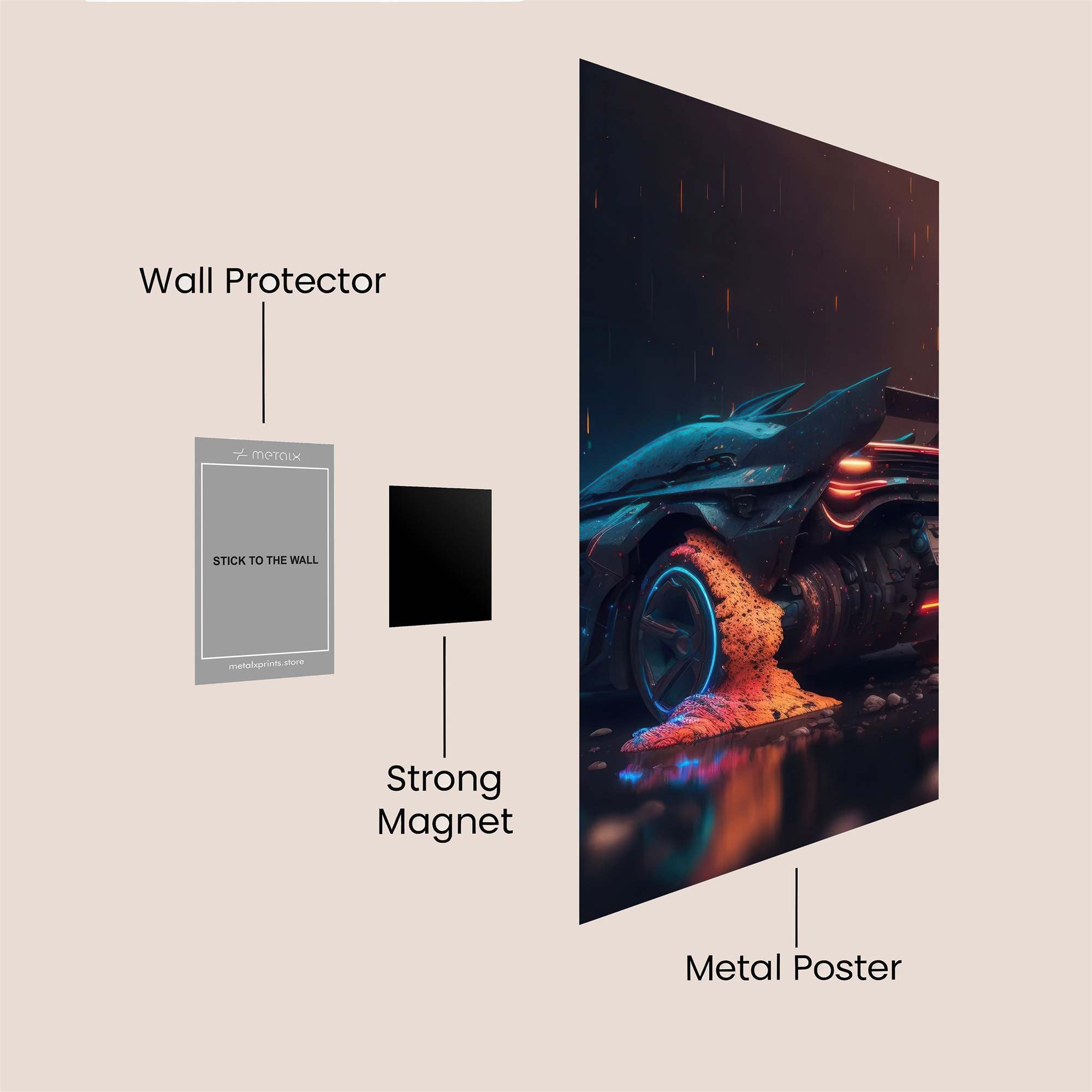 Batmobile Menace Safe Wall Magnetic / M