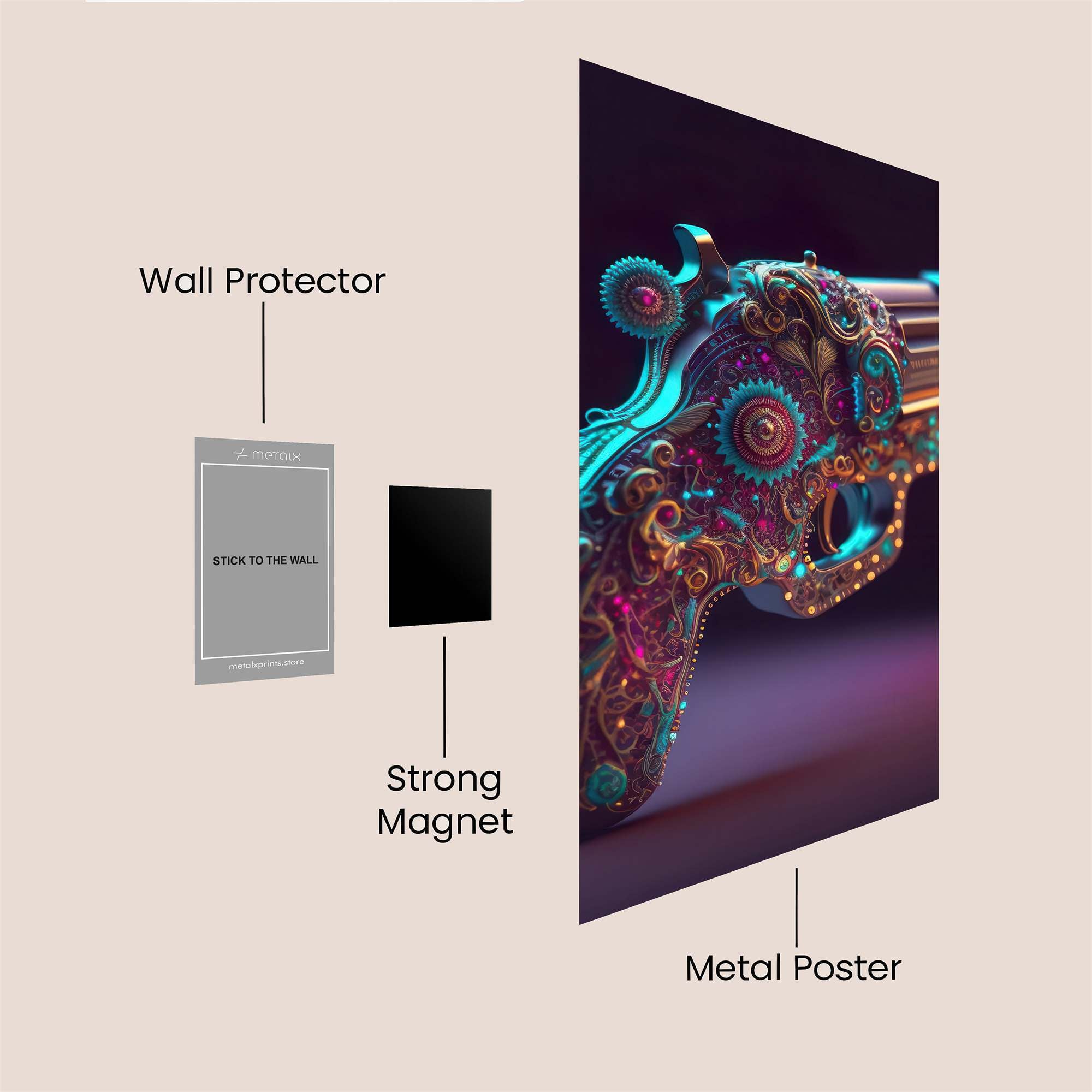 Ornate Enigma Safe Wall Magnetic / M