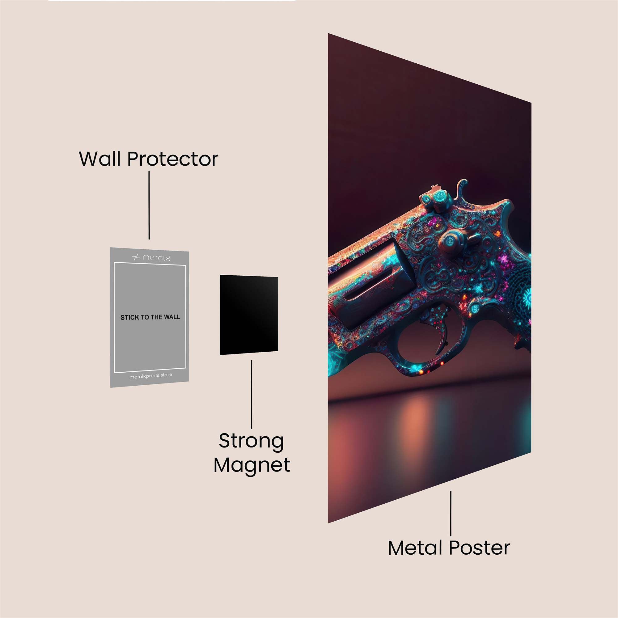 Ornate Enigma Safe Wall Magnetic / M