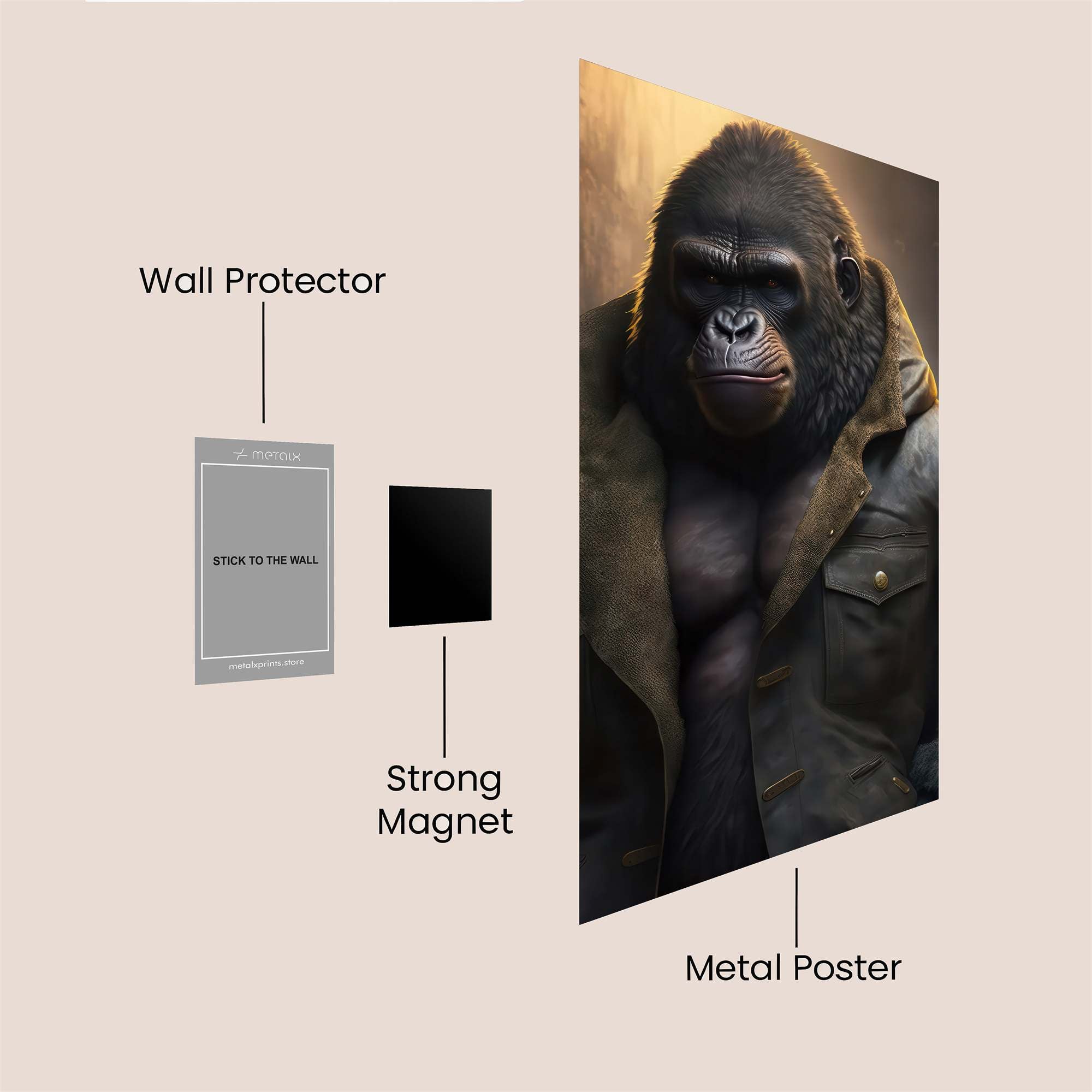 Gorilla Grit Safe Wall Magnetic / M