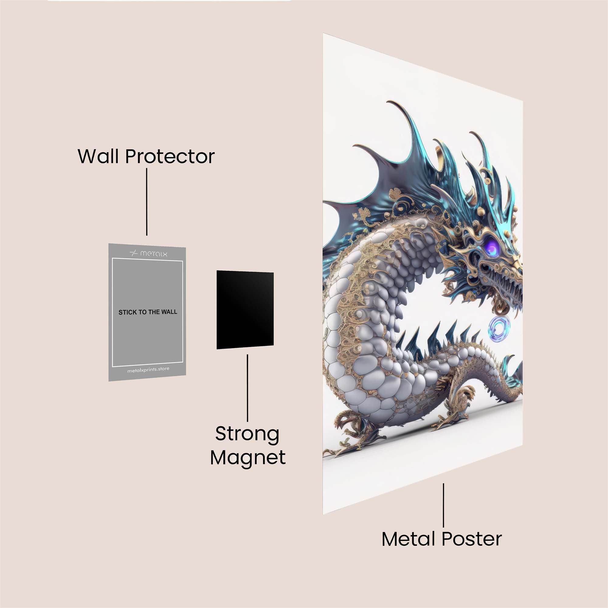 Dragon Whimsy Safe Wall Magnetic / M