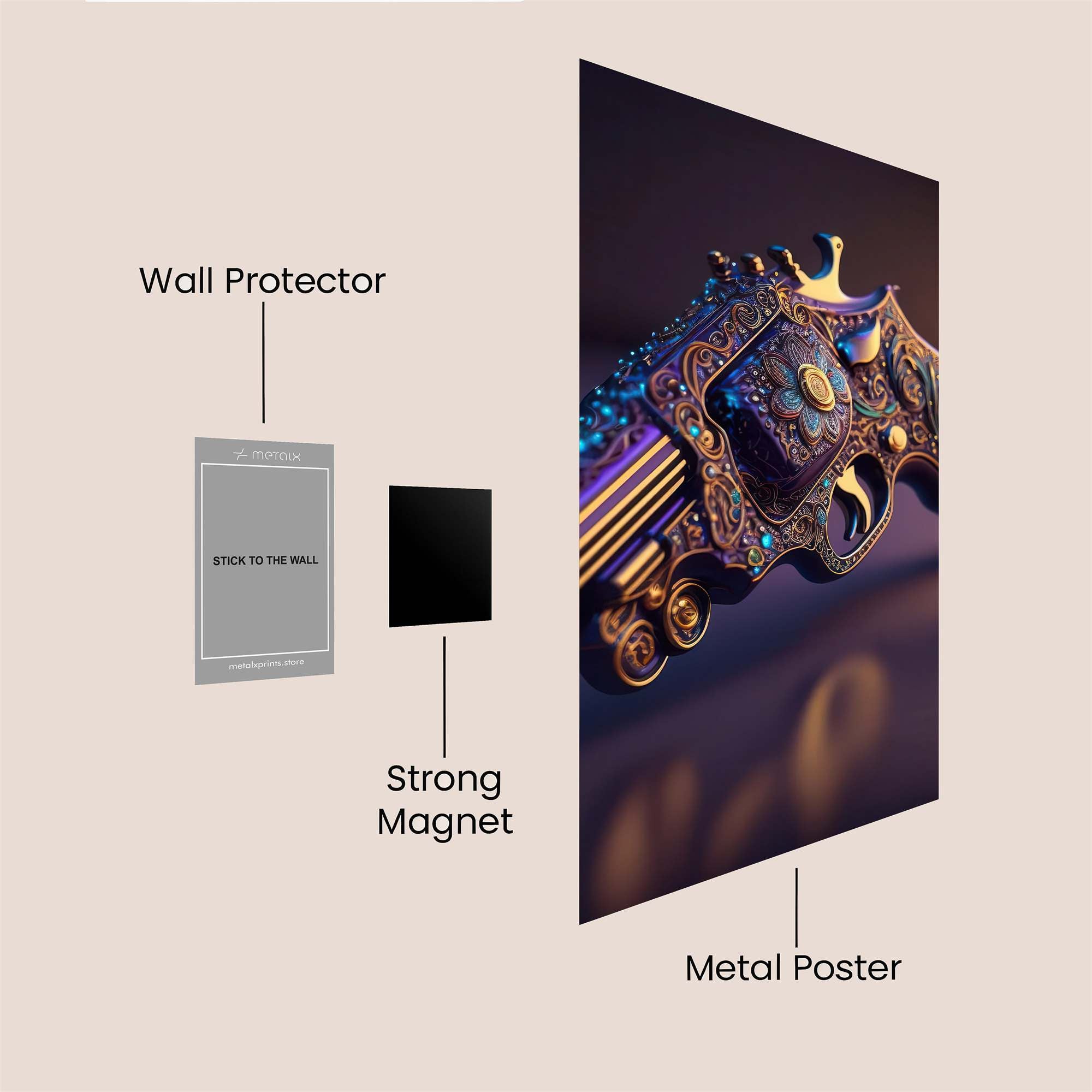 Ornate Enigma Safe Wall Magnetic / M