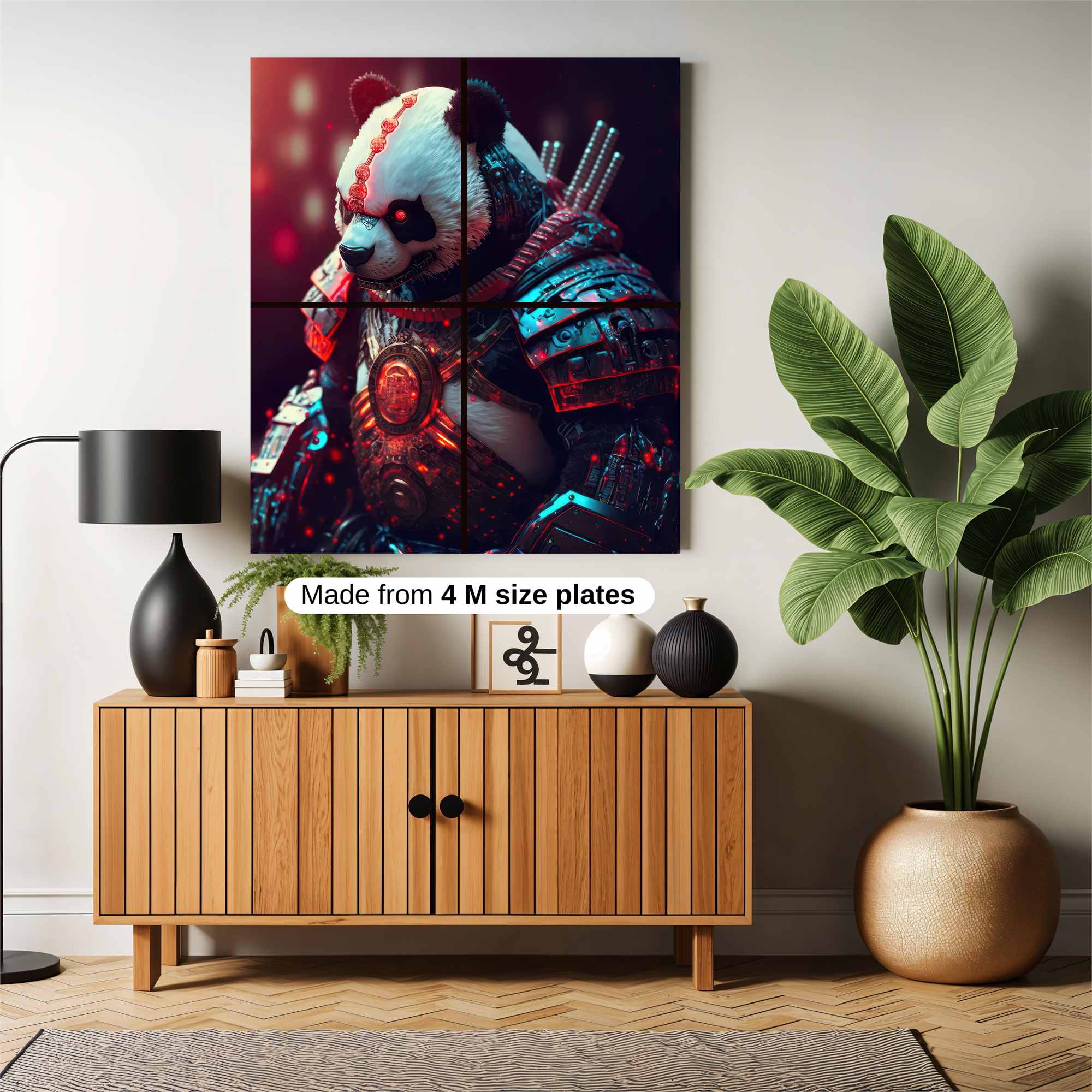 Panda Warrior Safe Wall Magnetic / M