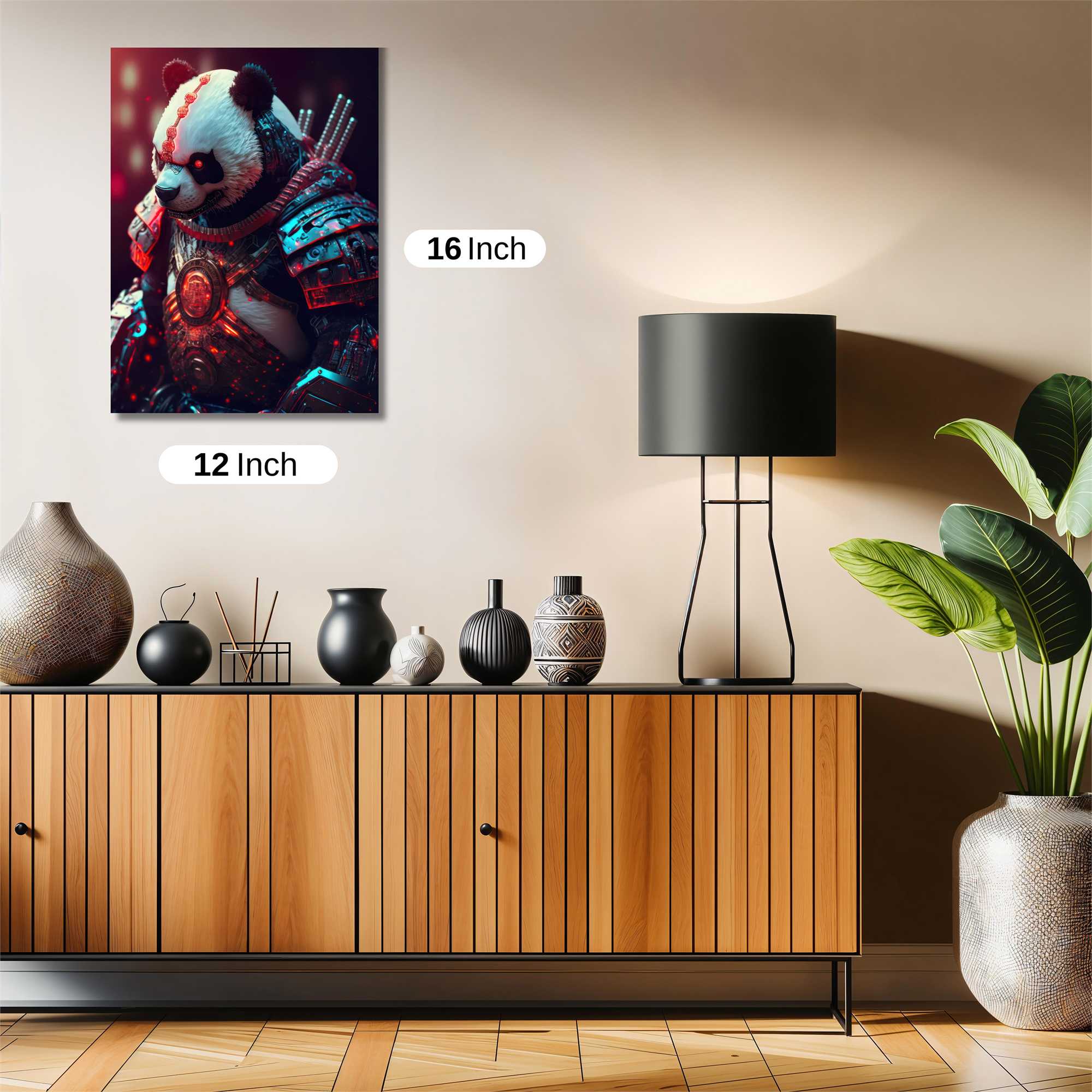 Panda Warrior Safe Wall Magnetic / M