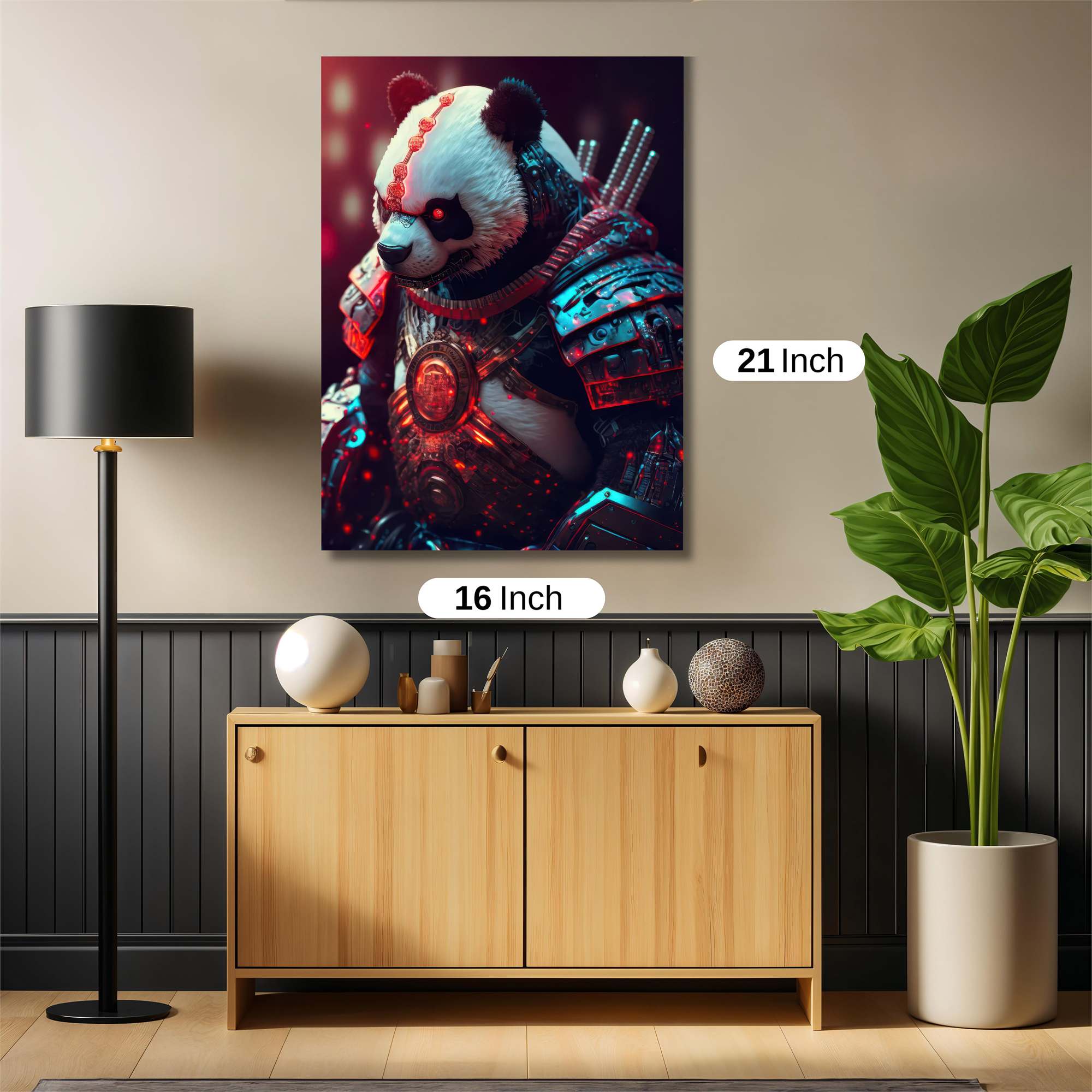 Panda Warrior Safe Wall Magnetic / M