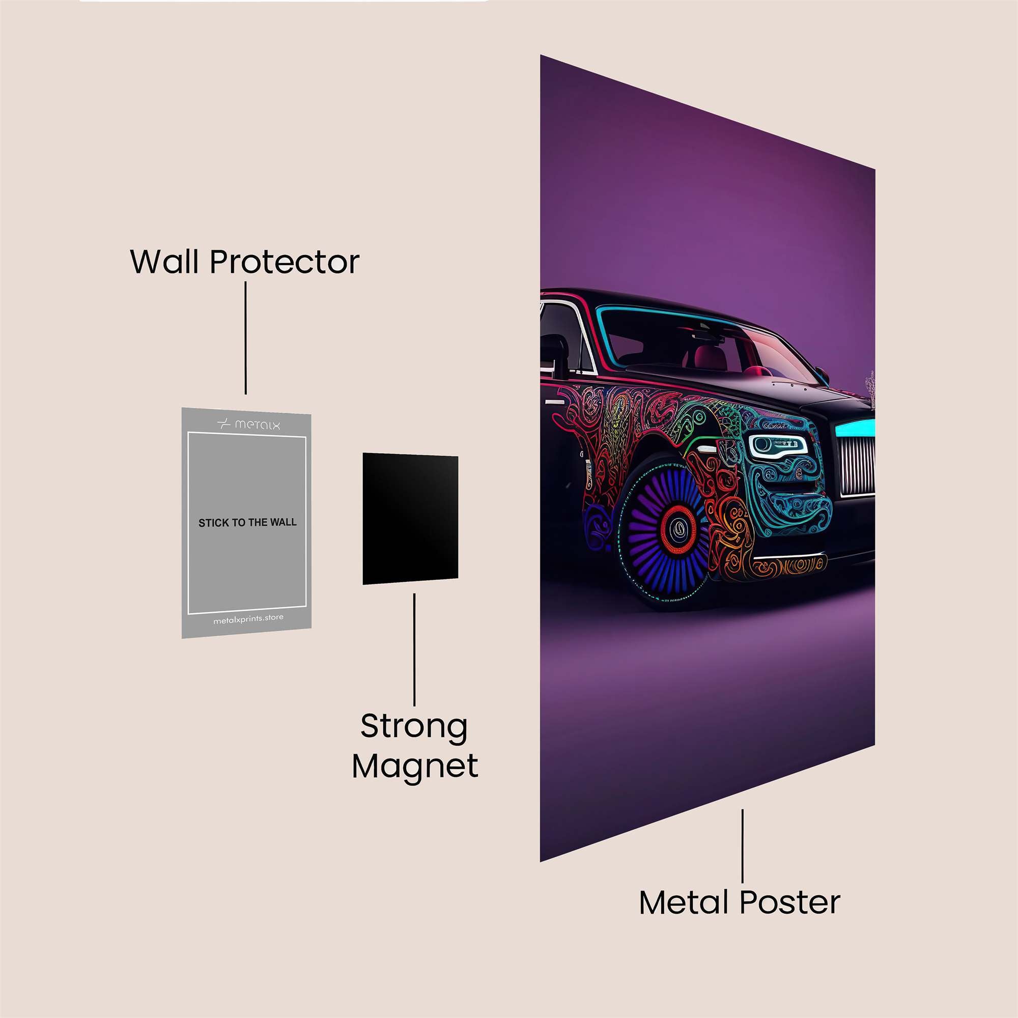 Rolls-Royce Psychedelic Safe Wall Magnetic / M