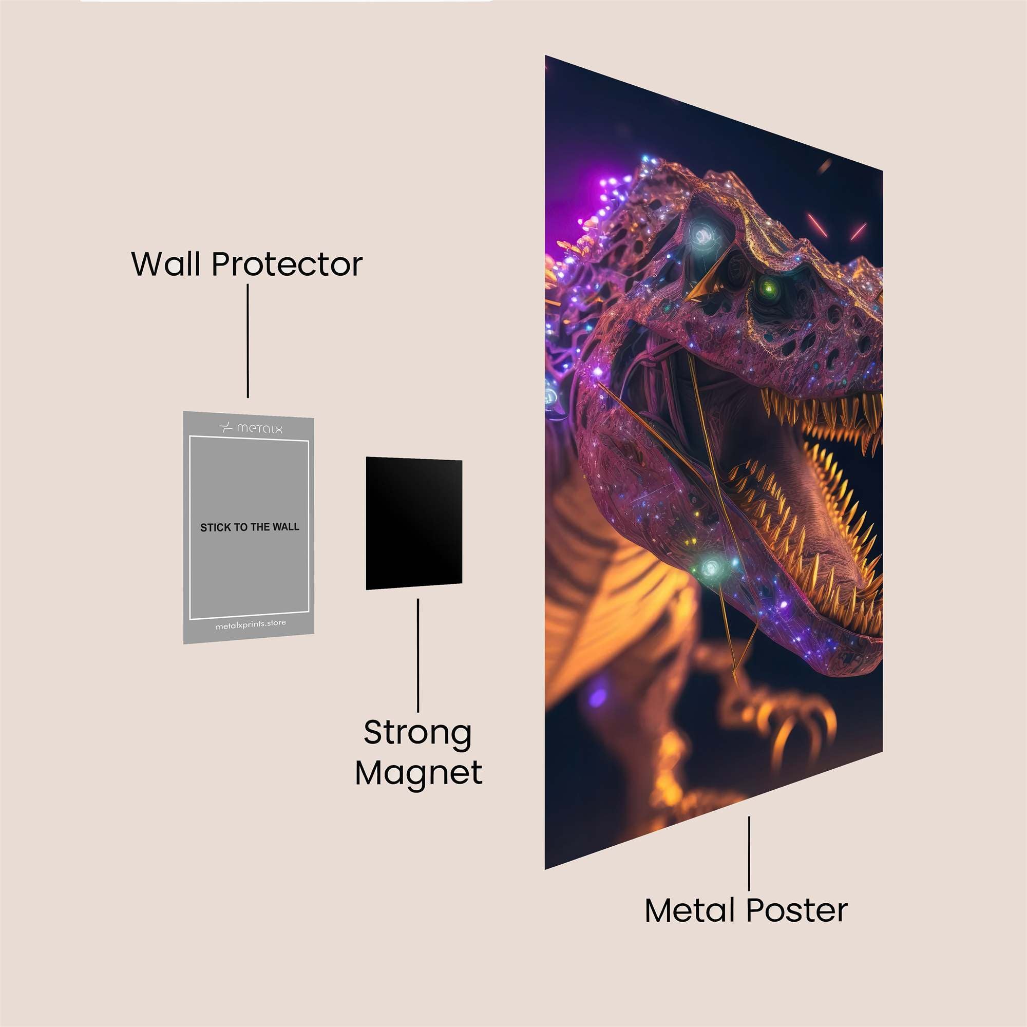 Tyrant Glitter Safe Wall Magnetic / M