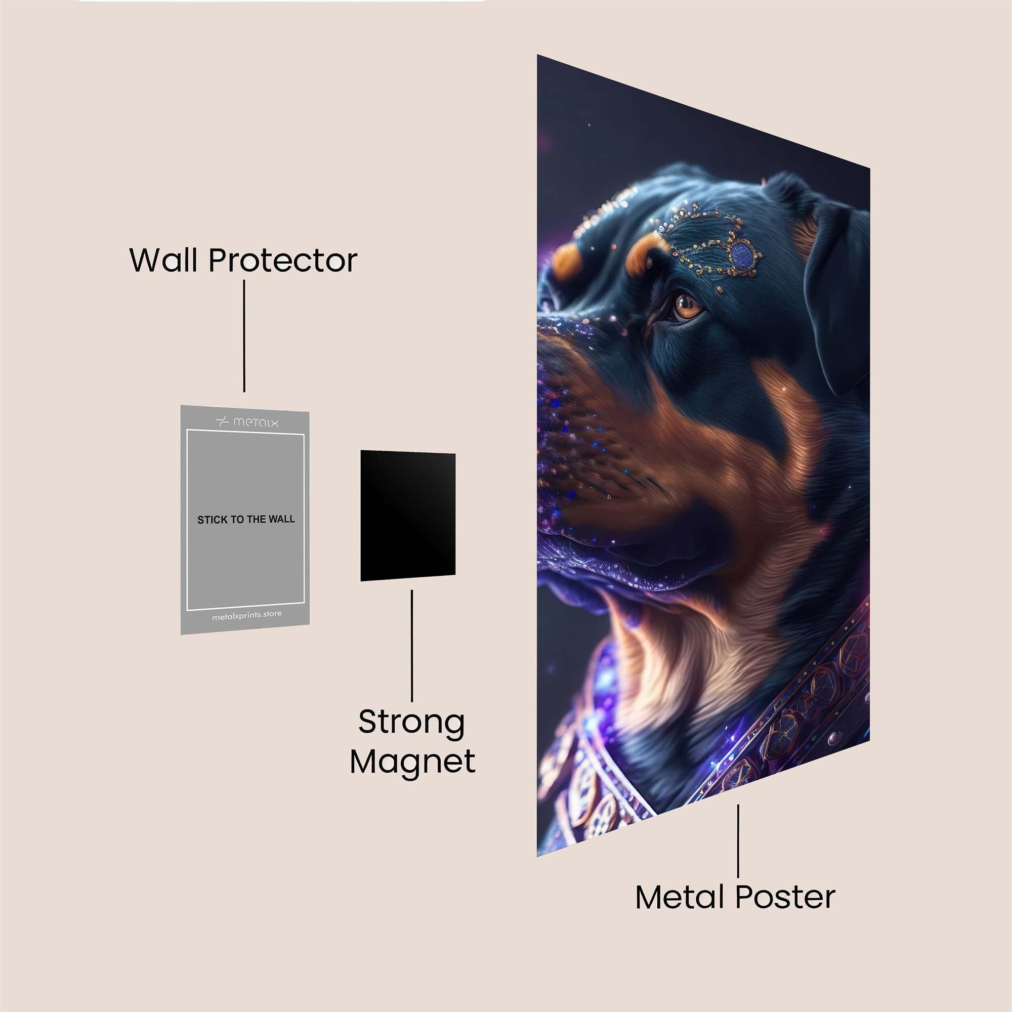 Cosmic Ruler Safe Wall Magnetic / M