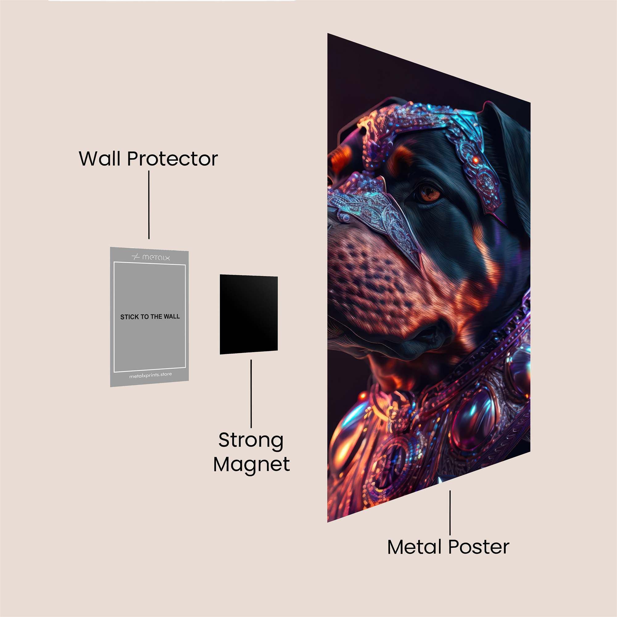 Rottweiler Regal Safe Wall Magnetic / M