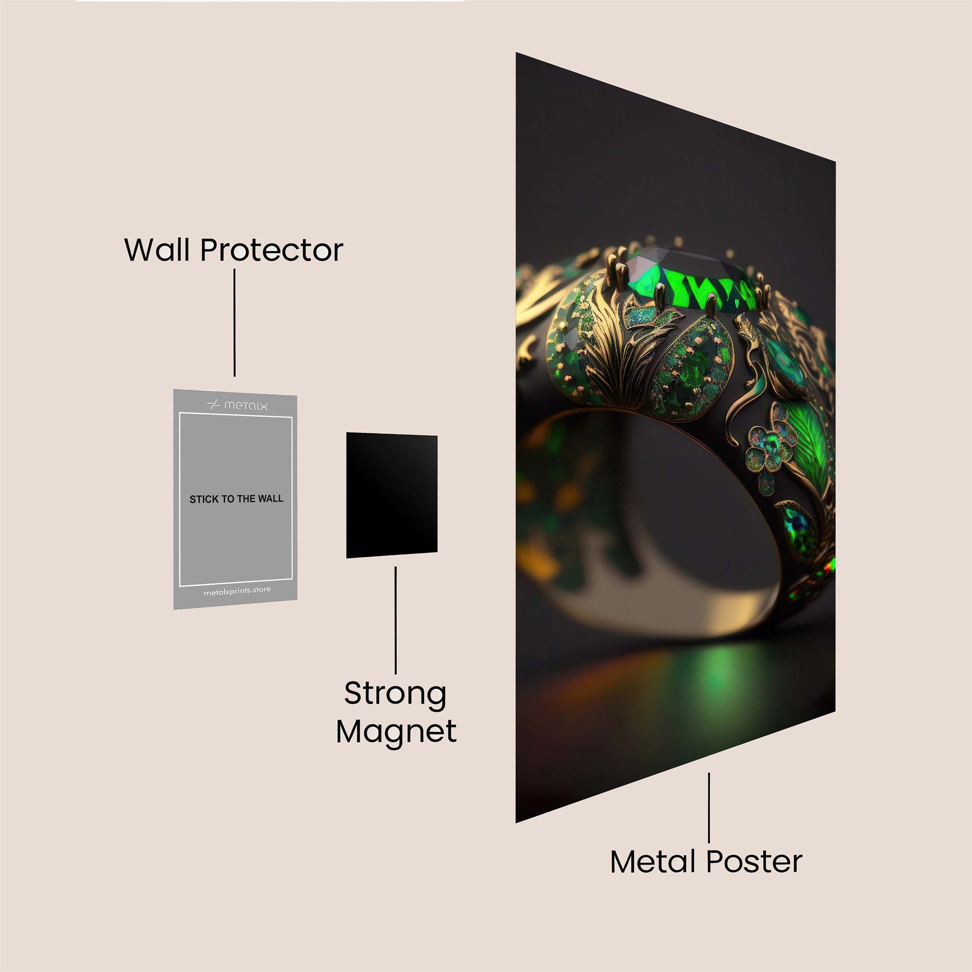 Enigma Glow Safe Wall Magnetic / M