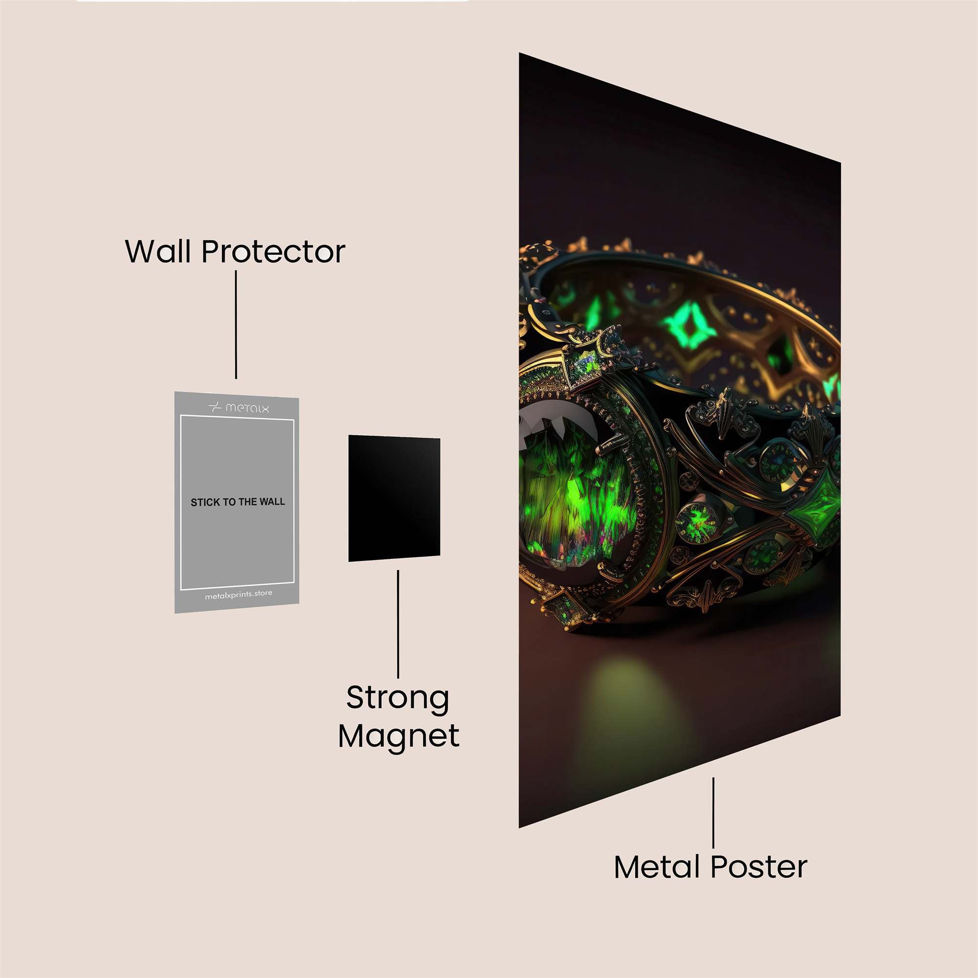 Emerald Enigma Safe Wall Magnetic / M