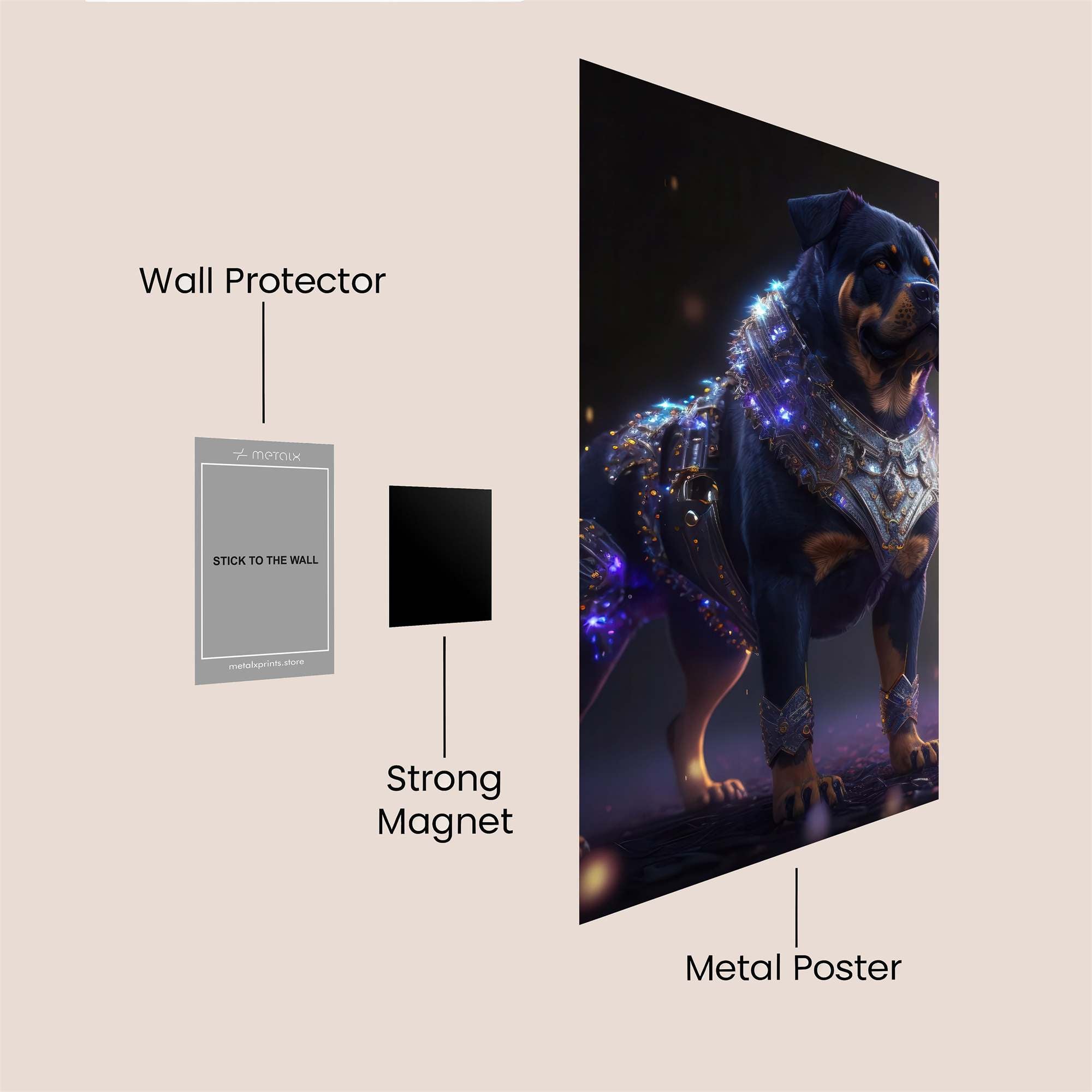 Regal Rottweiler Safe Wall Magnetic / M