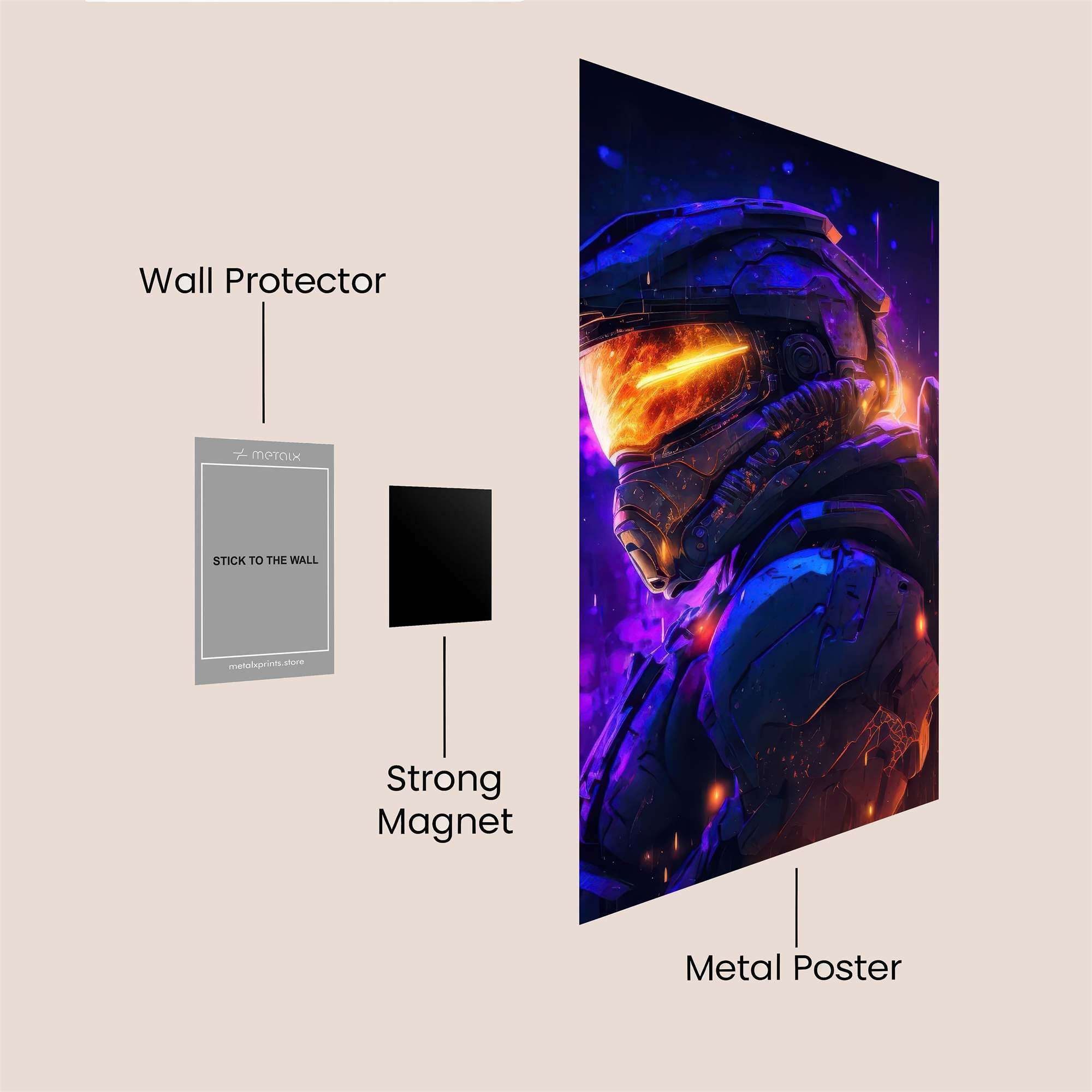 MasterChief Blaze Safe Wall Magnetic / M