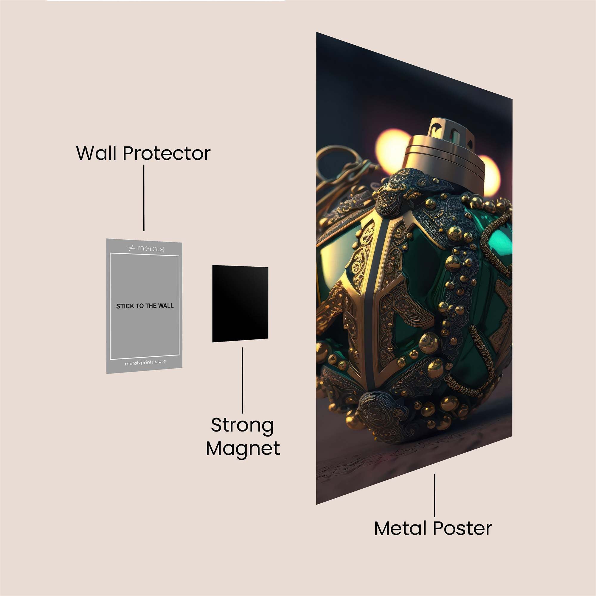 Ornate Enigma Safe Wall Magnetic / M