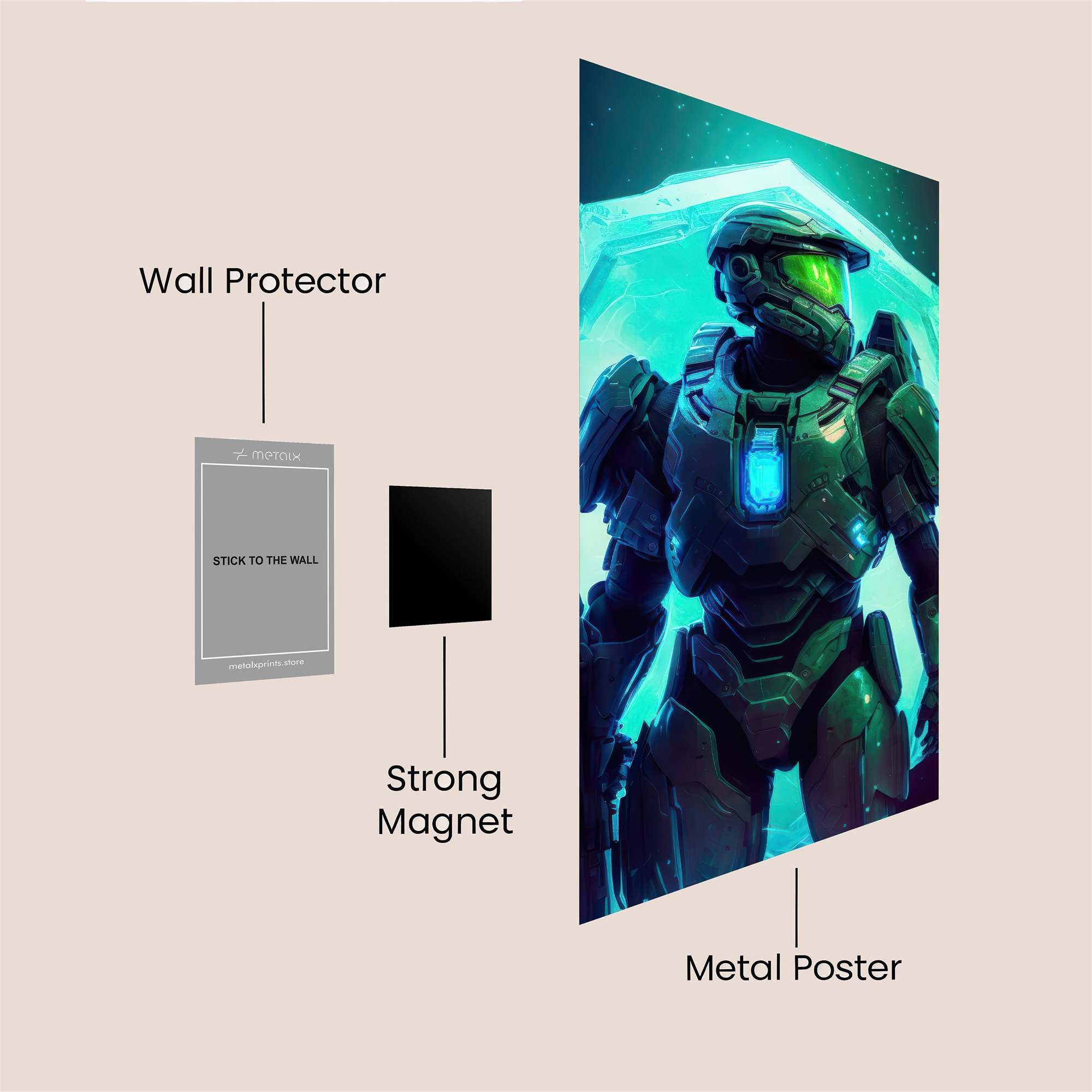 MasterChief Radiant Safe Wall Magnetic / M