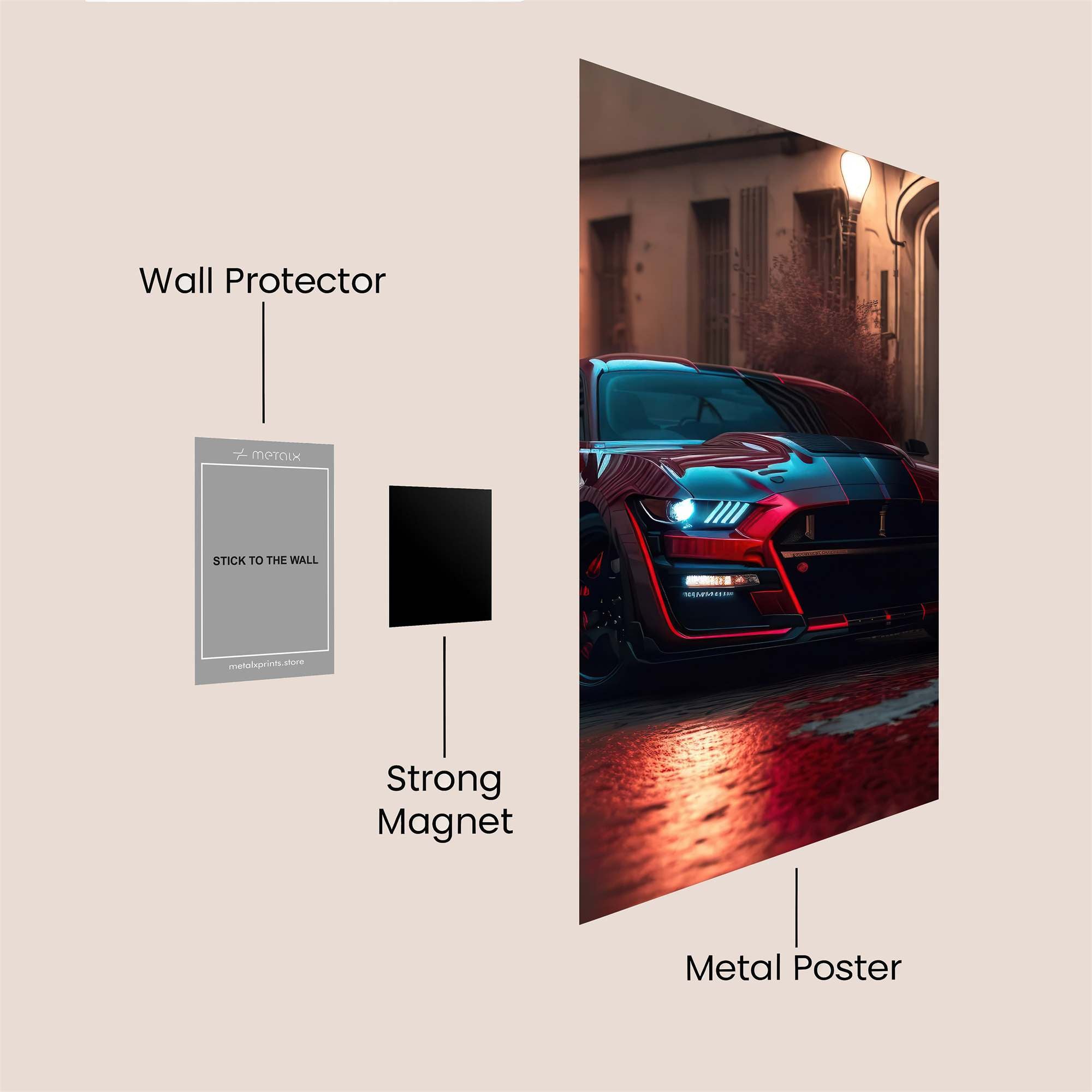 Mustang Menace Safe Wall Magnetic / M