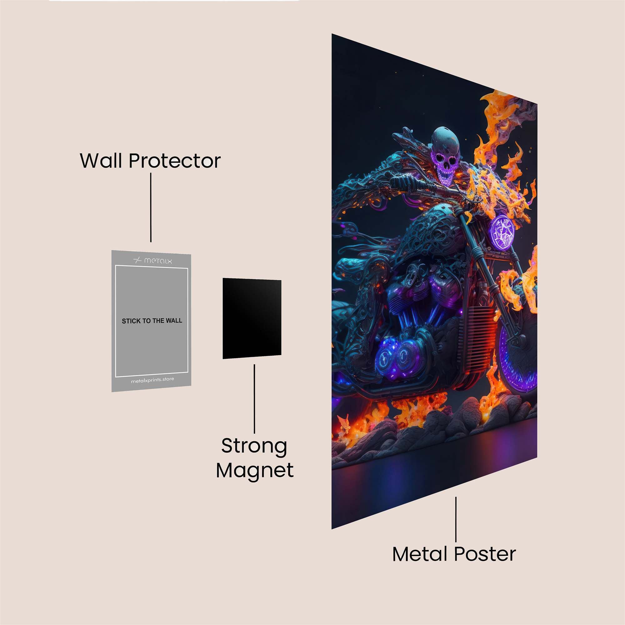 Ghost Rider Safe Wall Magnetic / M