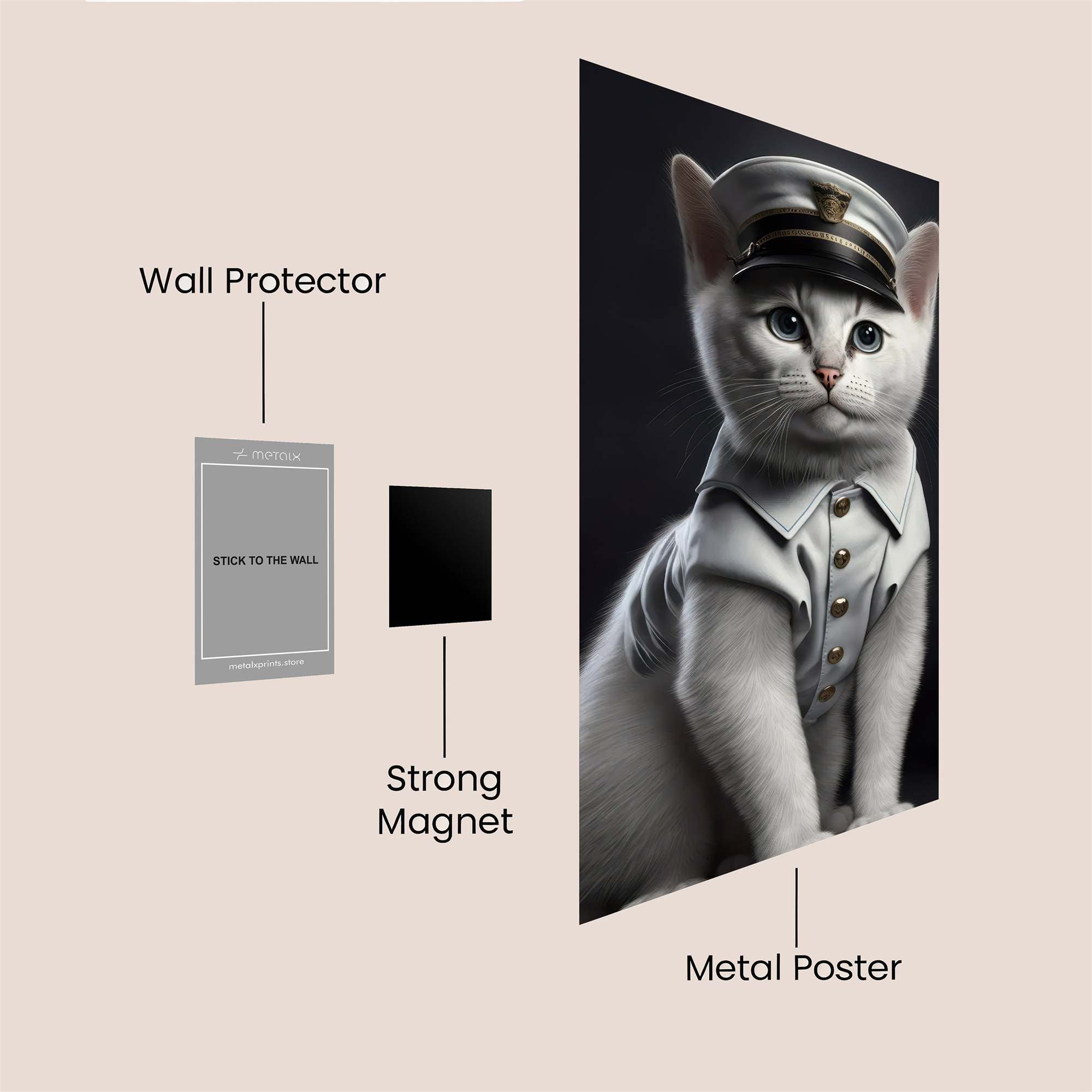 Captain Whiskers Safe Wall Magnetic / M