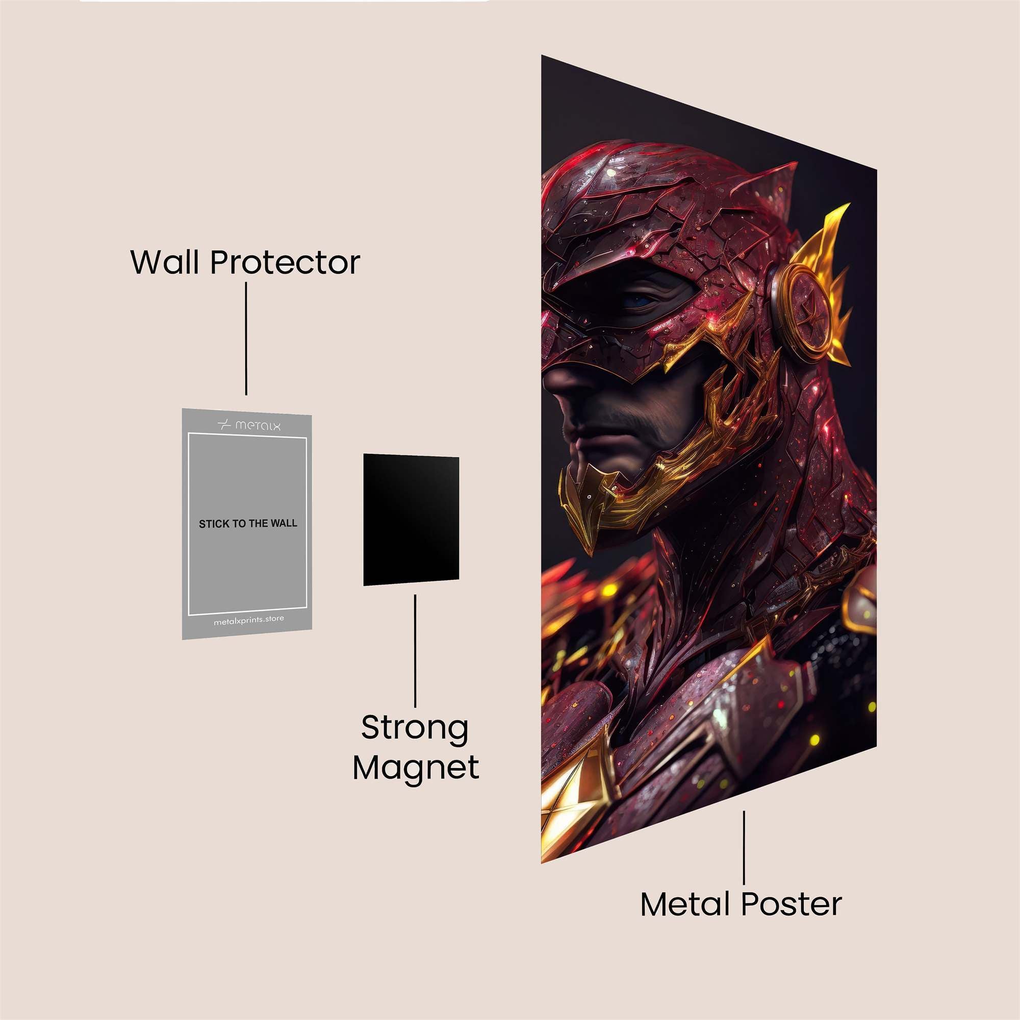 Flash Inferno Safe Wall Magnetic / M