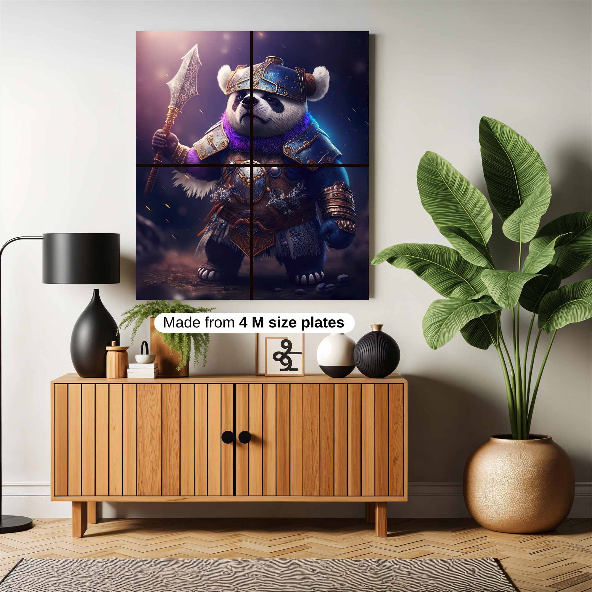 Panda Warrior Safe Wall Magnetic / M