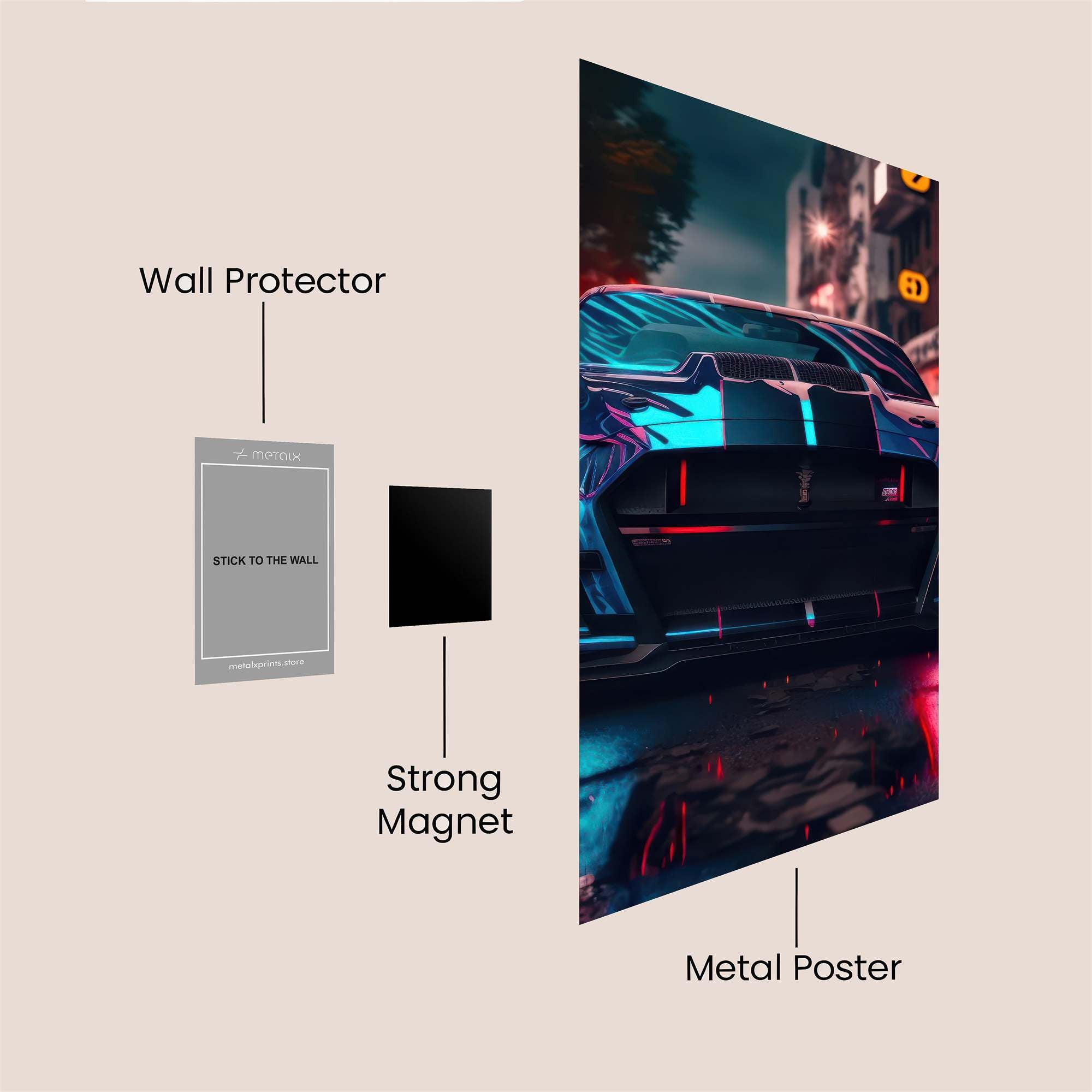 Mustang Menace Safe Wall Magnetic / M