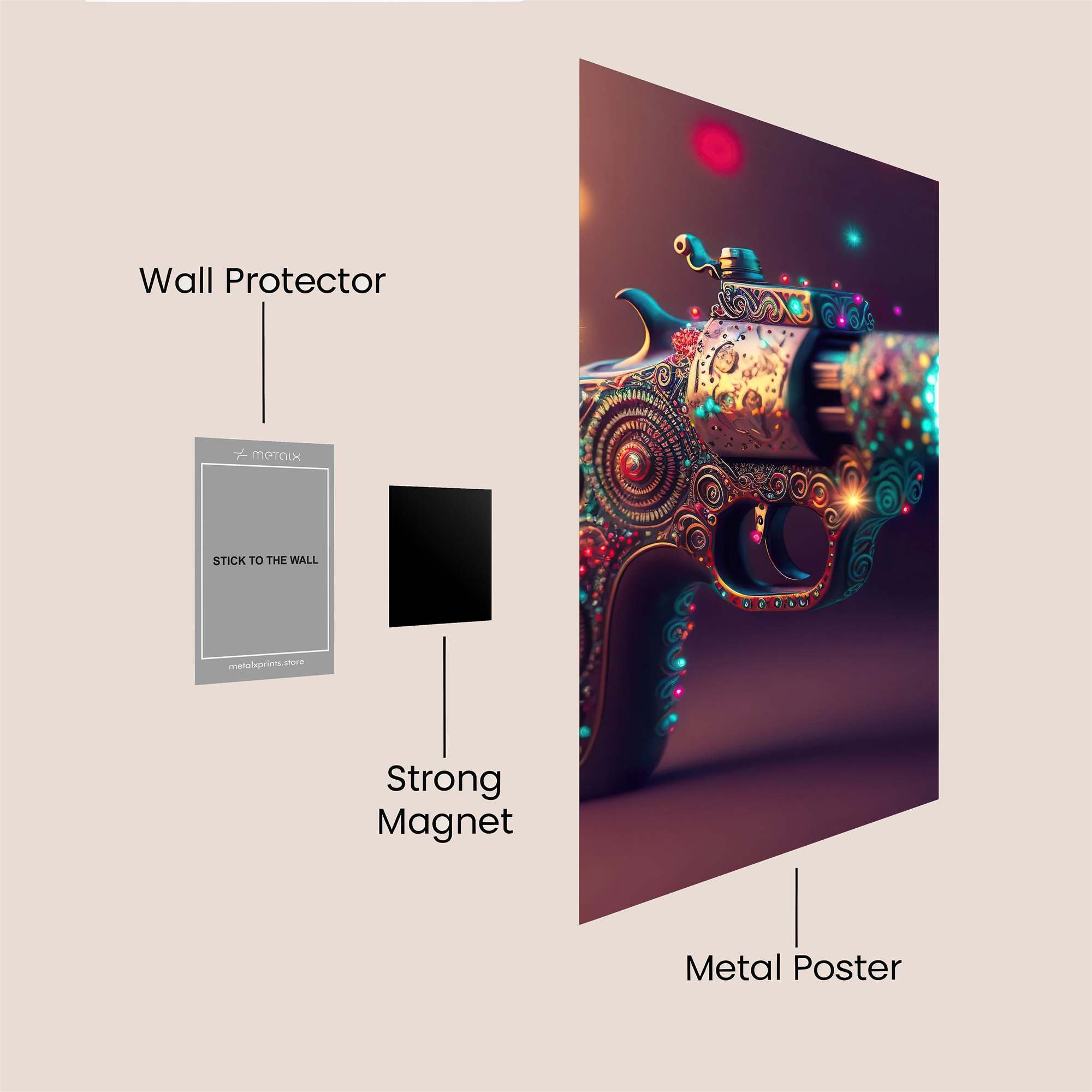 Arcane Revolver Safe Wall Magnetic / M