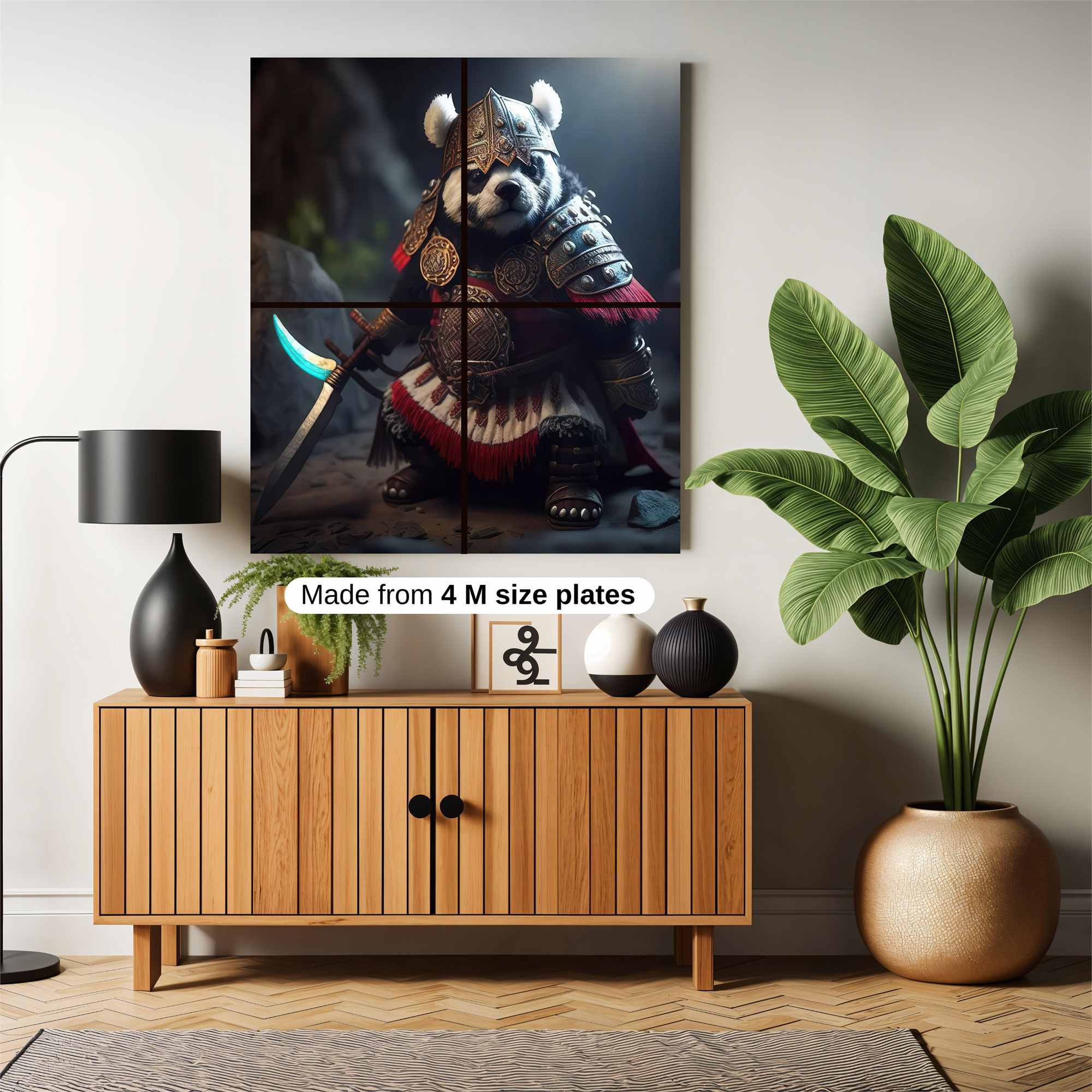 Panda Warrior Safe Wall Magnetic / M