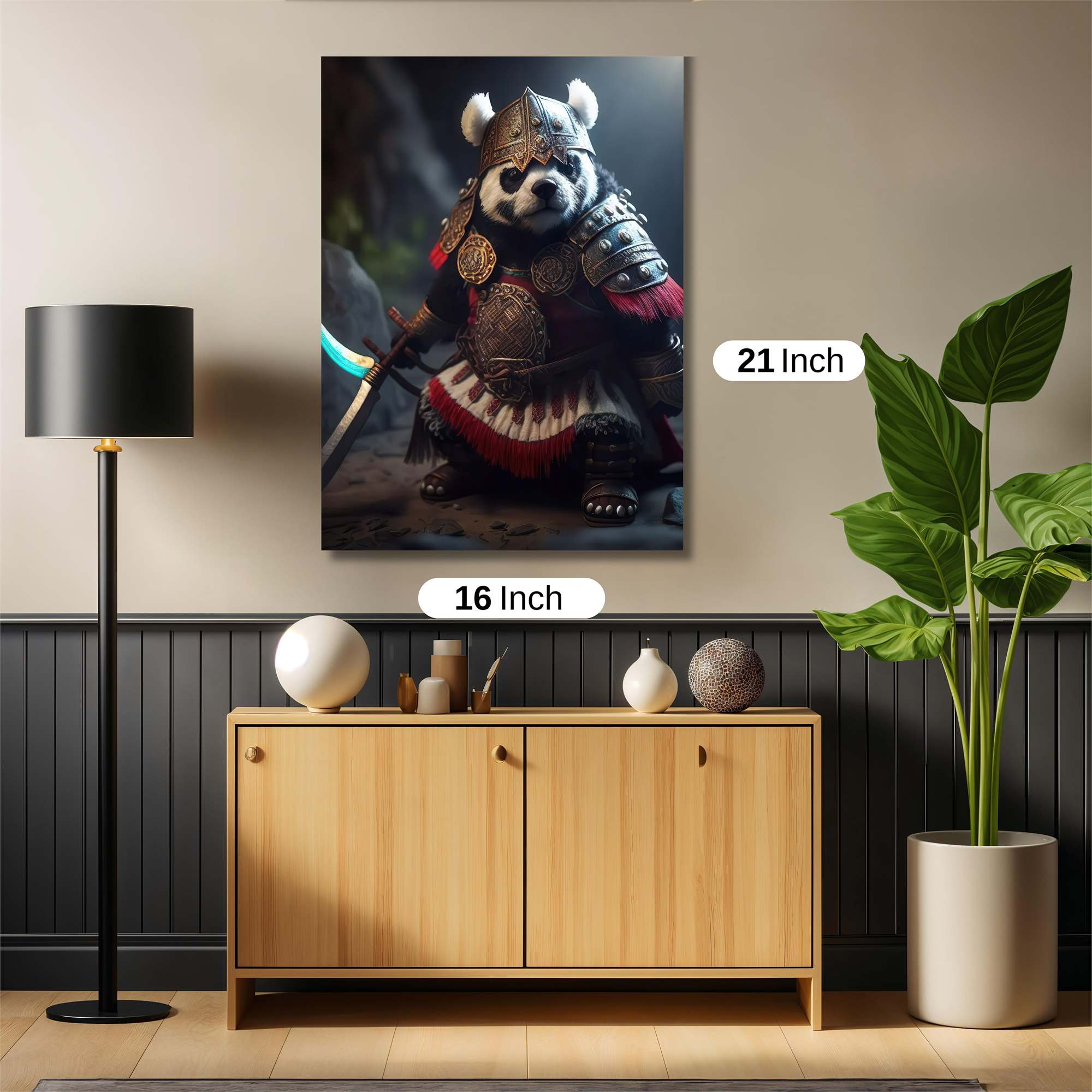 Panda Warrior Safe Wall Magnetic / M