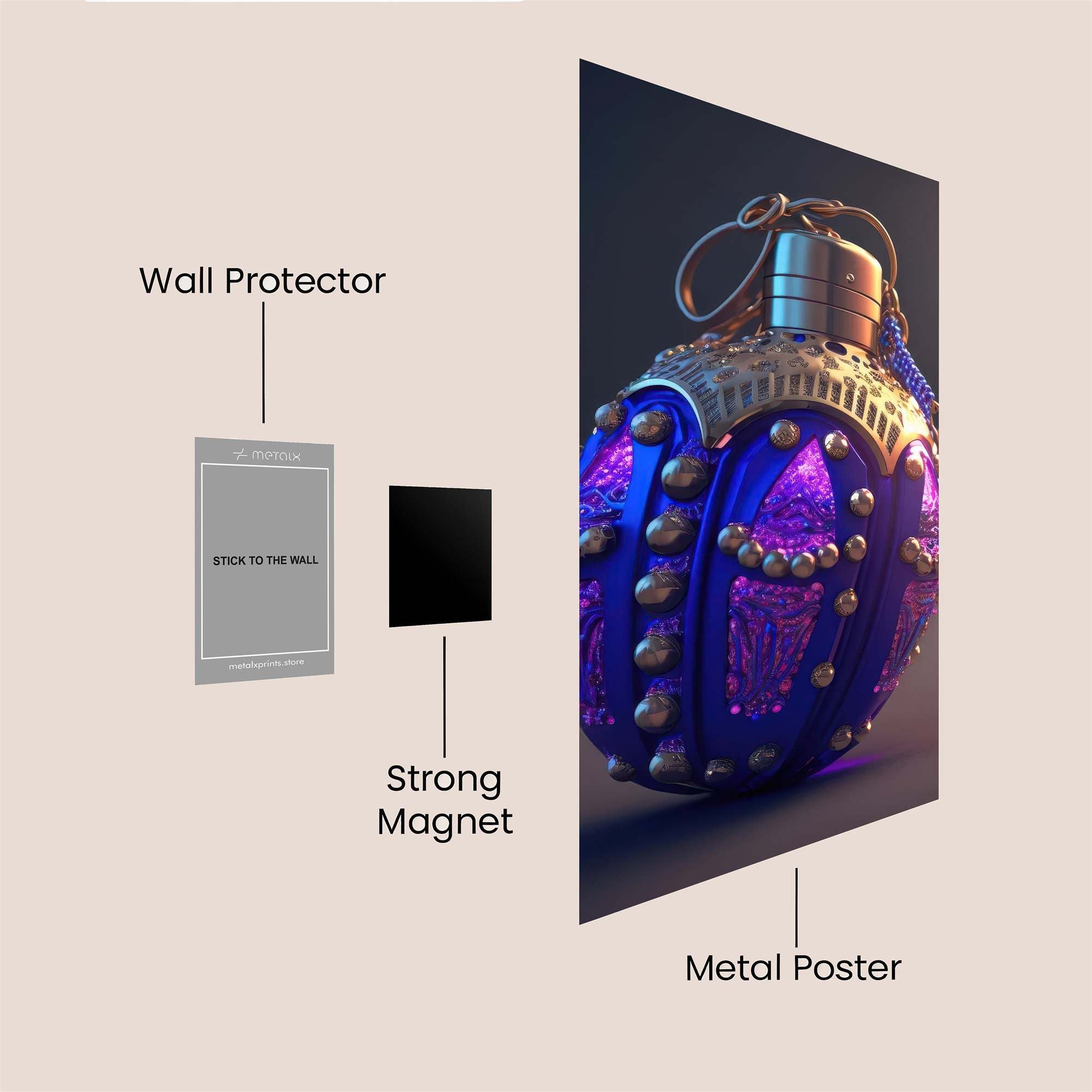 Ornate Enigma Safe Wall Magnetic / M