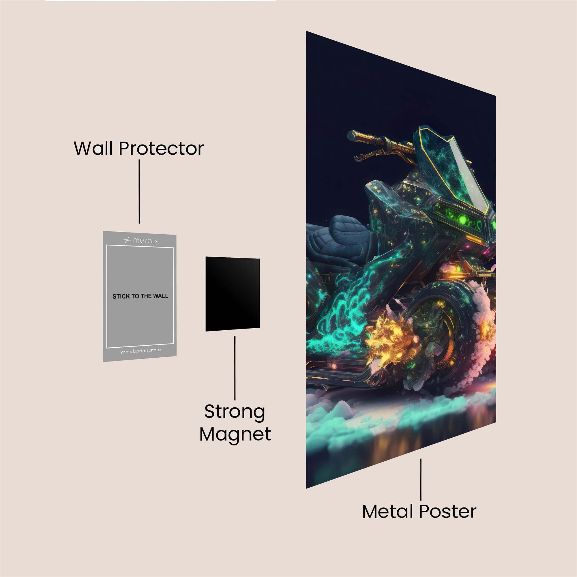 Cyber Bloom Safe Wall Magnetic / M