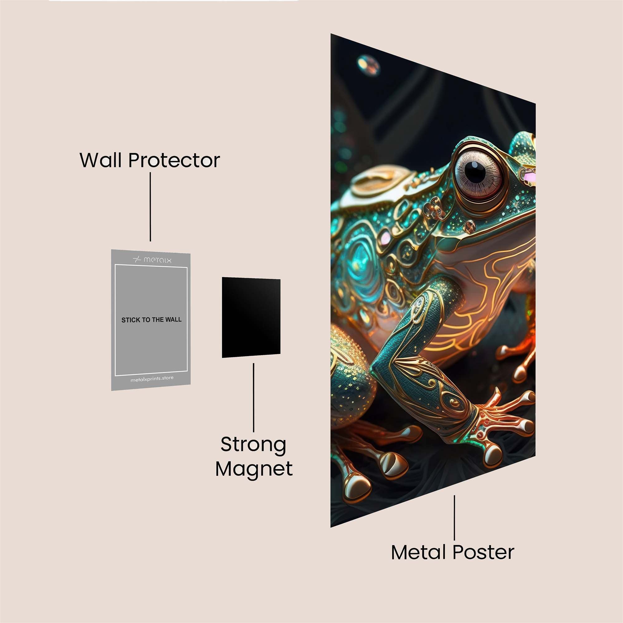Jewelry Frog Safe Wall Magnetic / M