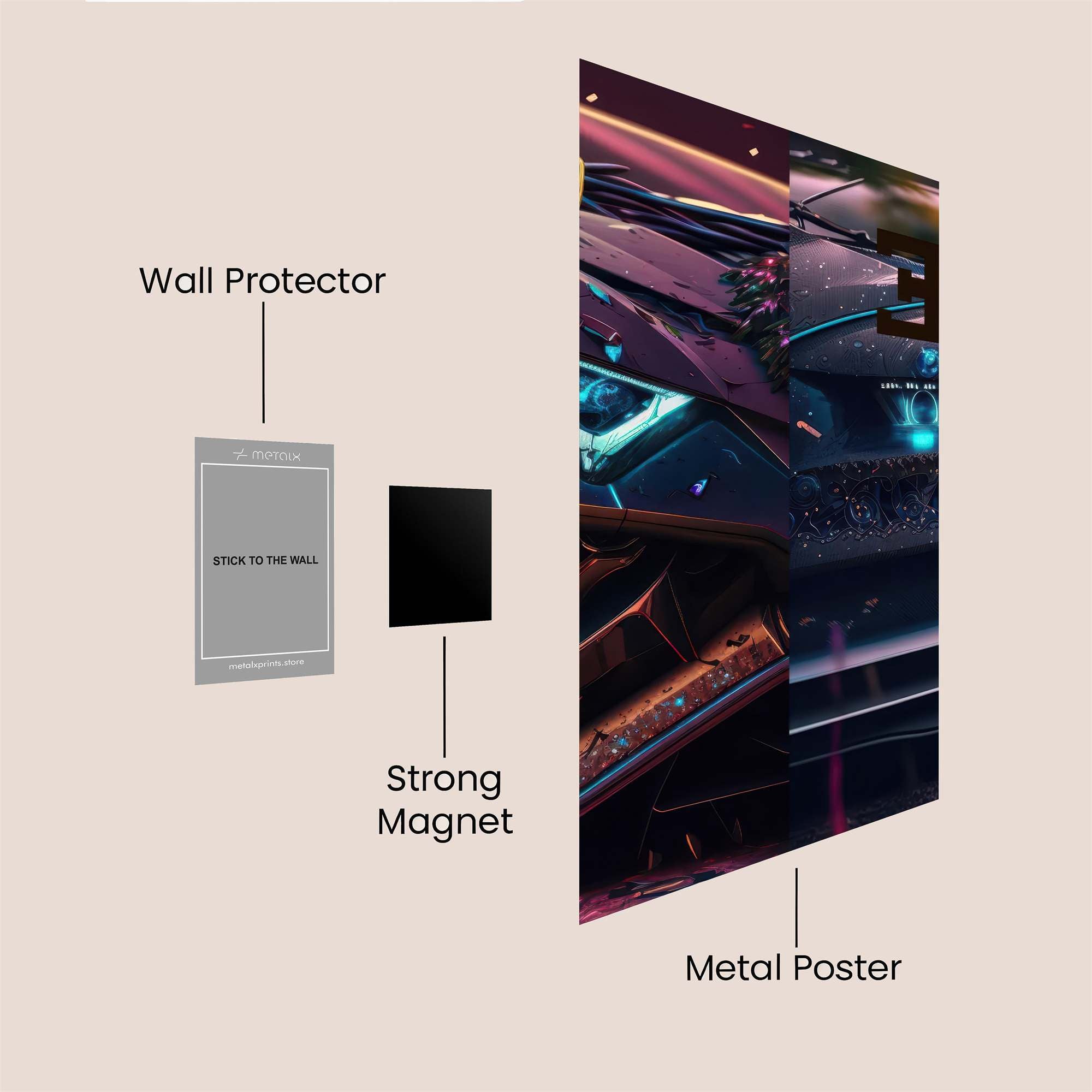 Lamborghini Bugatti Safe Wall Magnetic / M