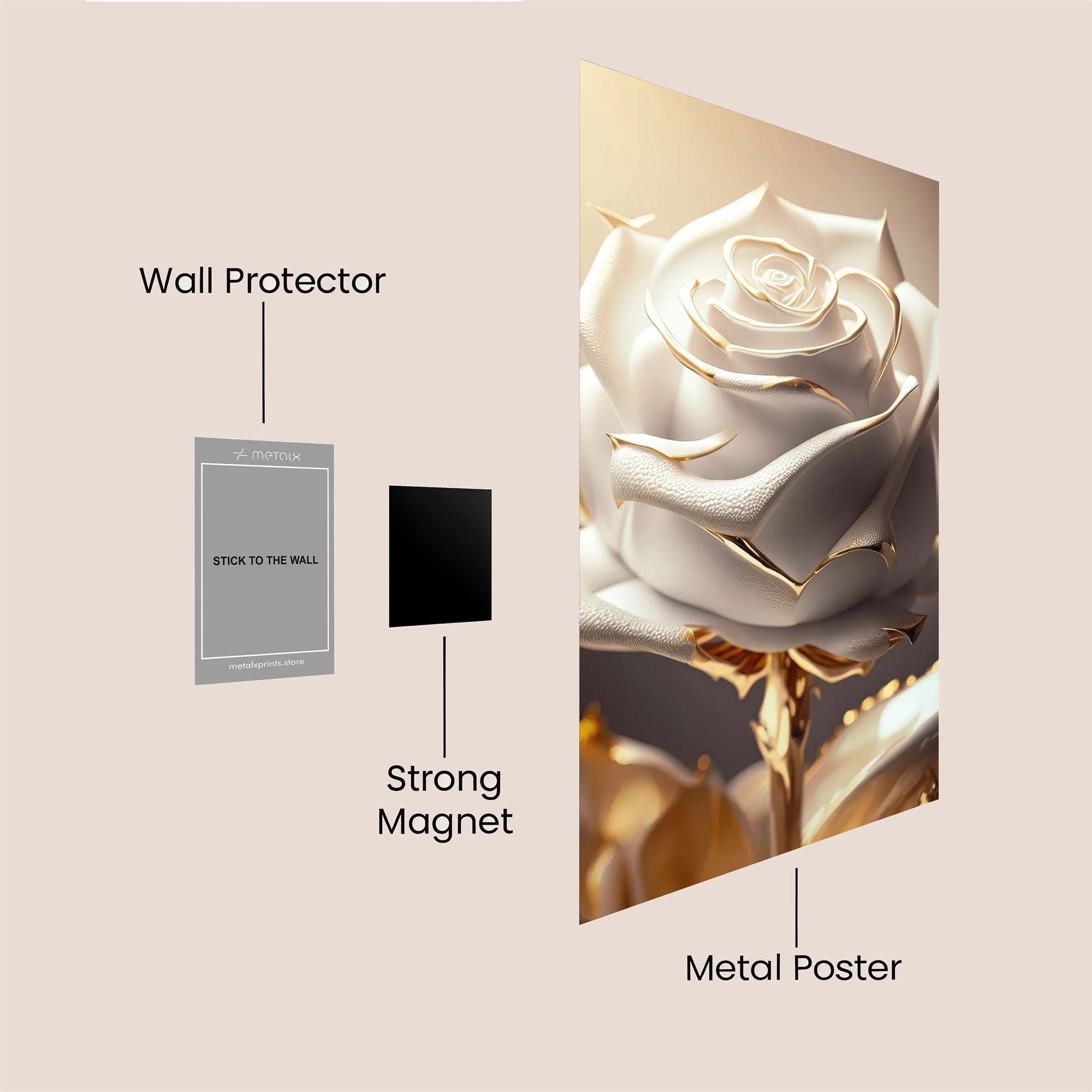 Rose Elegance Safe Wall Magnetic / M