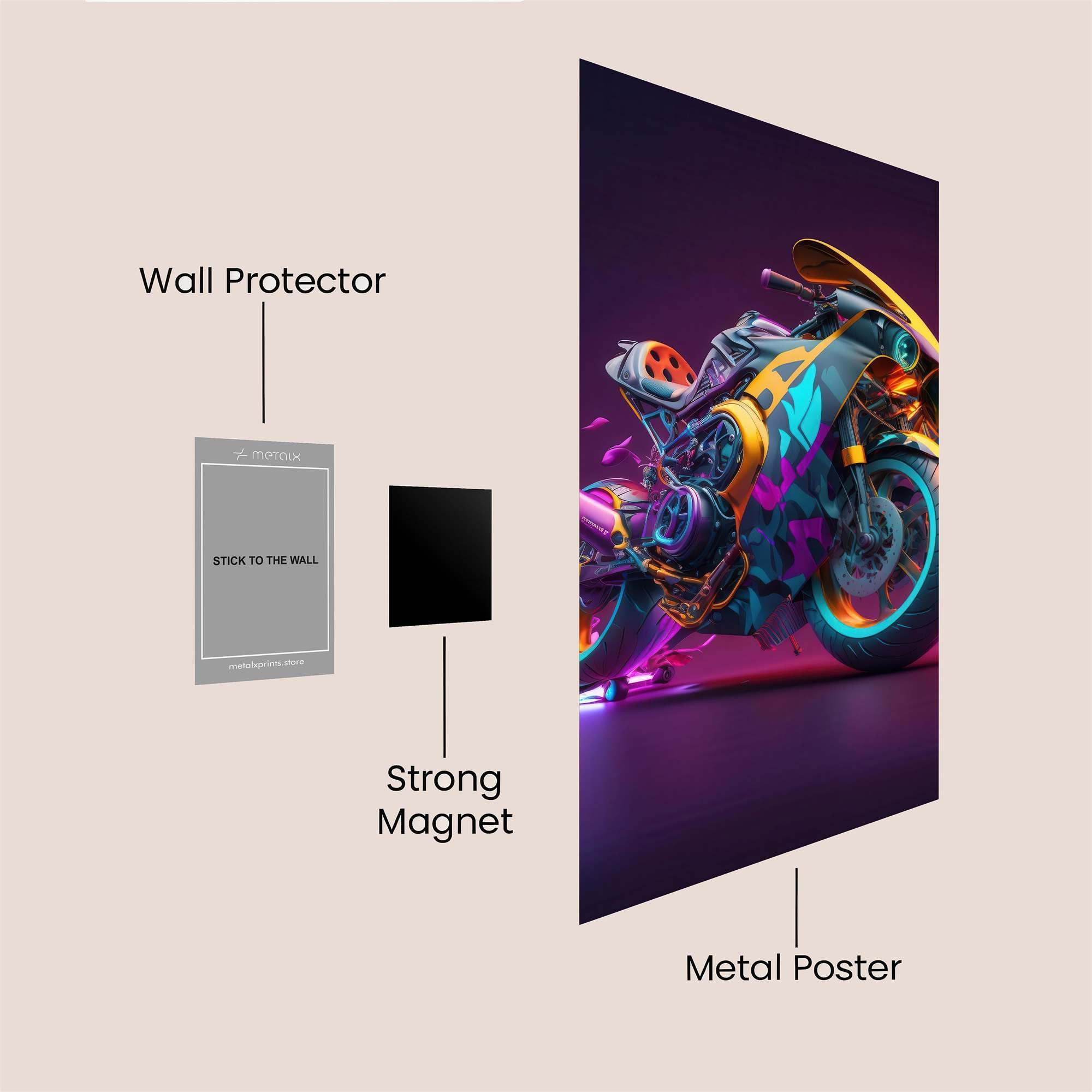 Neon Rapture Safe Wall Magnetic / M