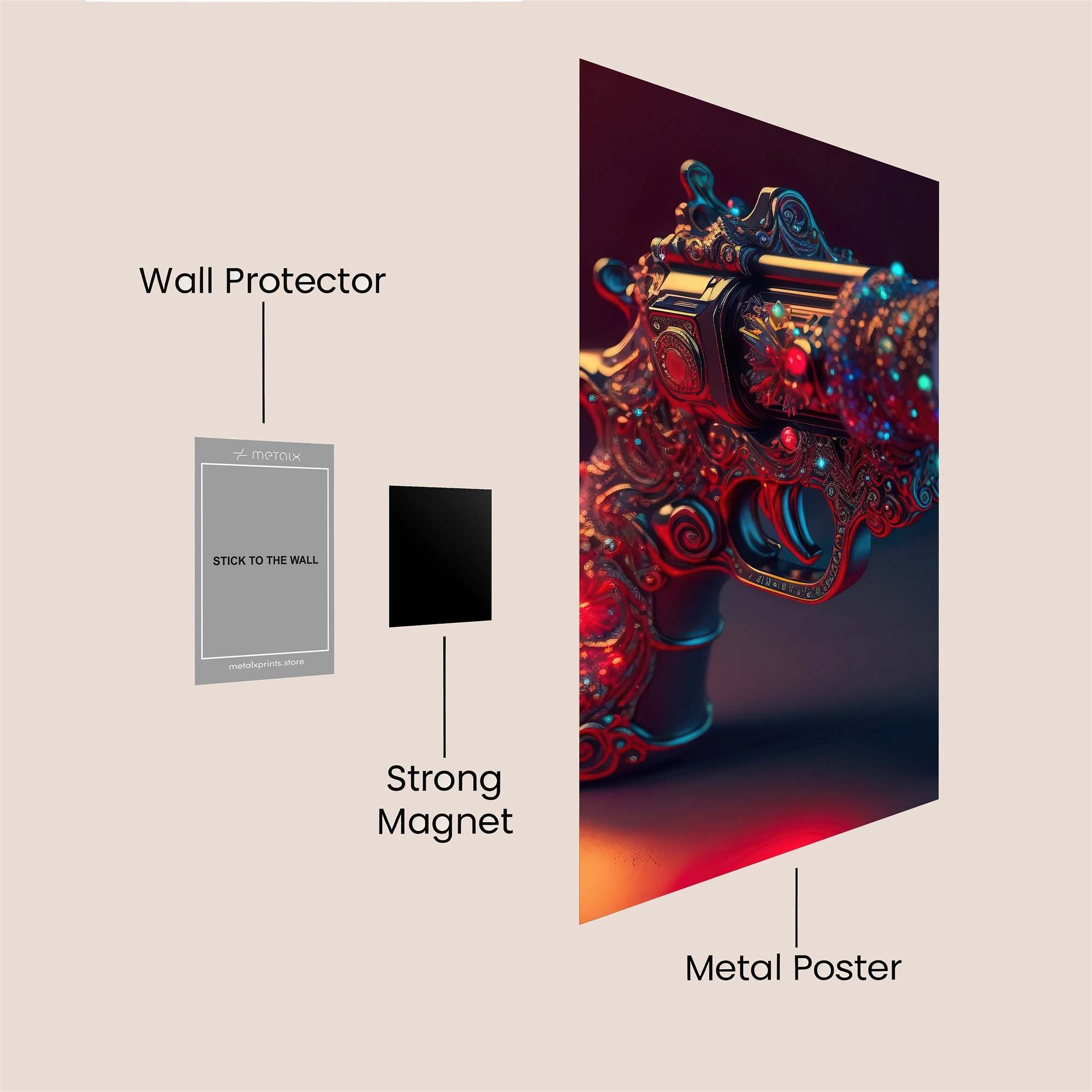Ornate Enigma Safe Wall Magnetic / M