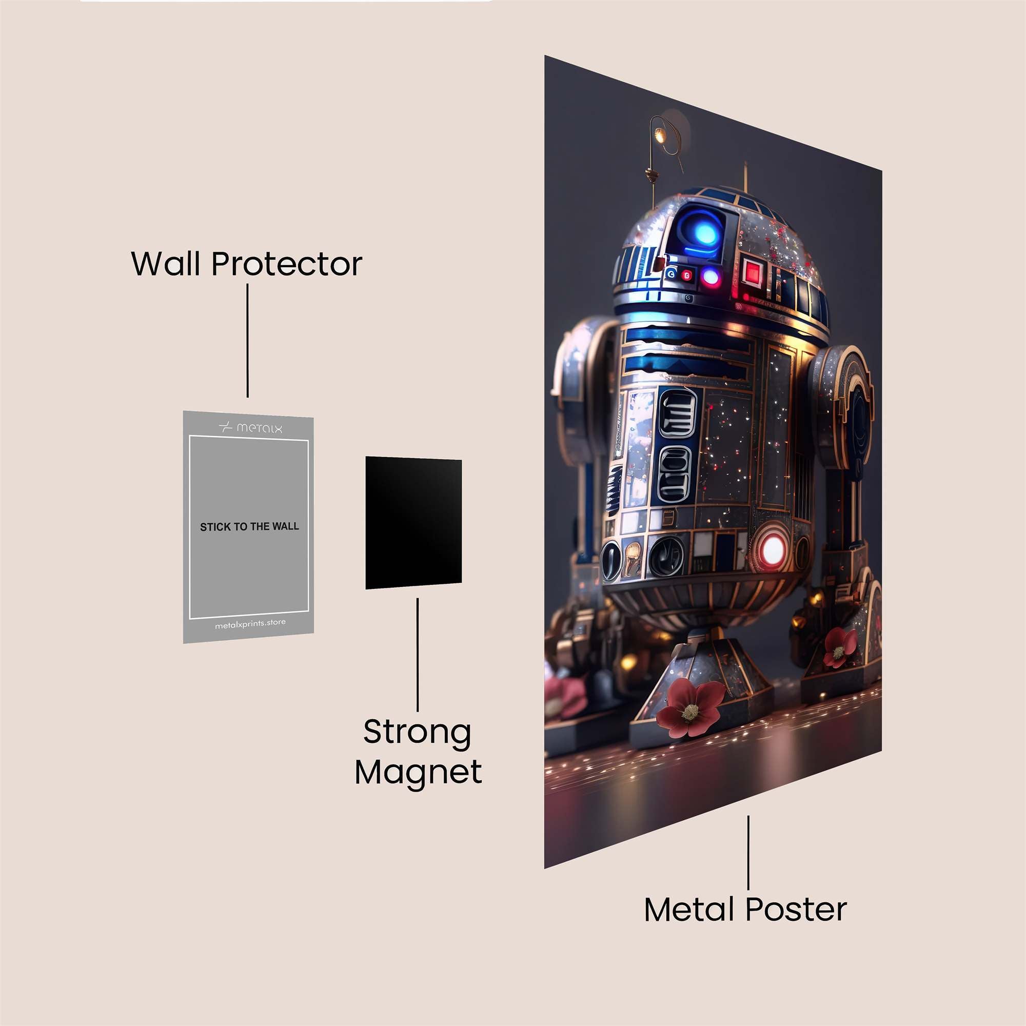 R2-D2 Enchanting Safe Wall Magnetic / M