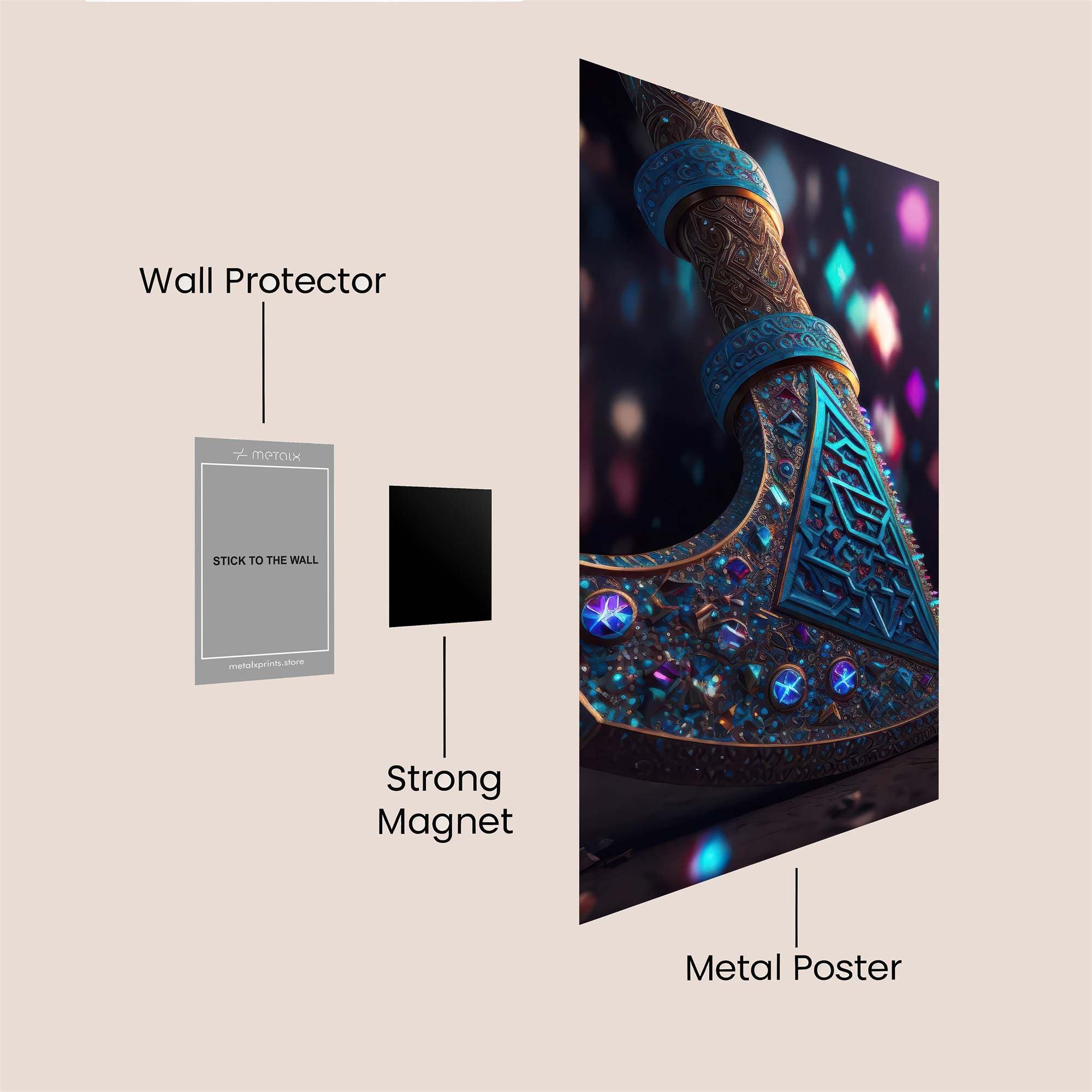 Axe Enchantment Safe Wall Magnetic / M