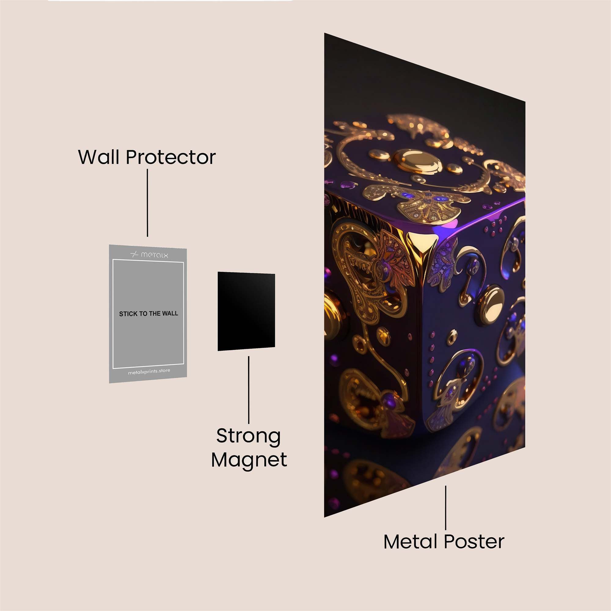 Mystic Cube Safe Wall Magnetic / M