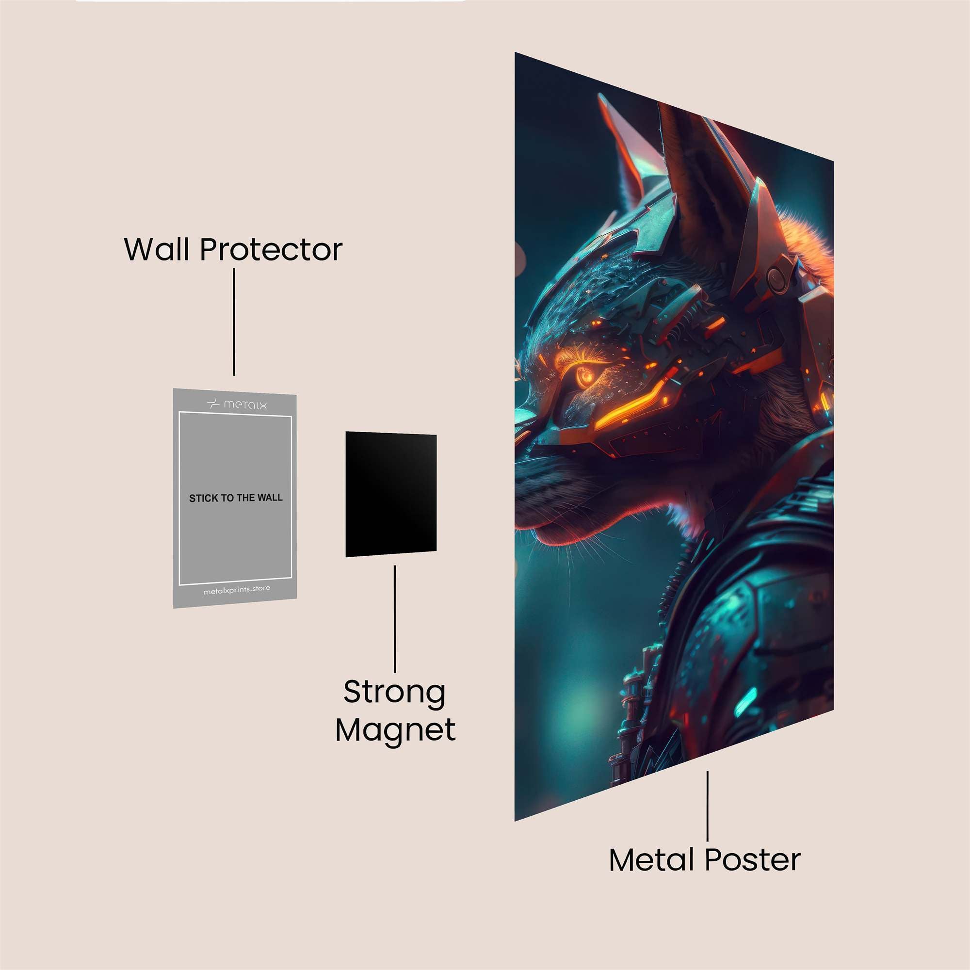Cyber Fox Safe Wall Magnetic / M