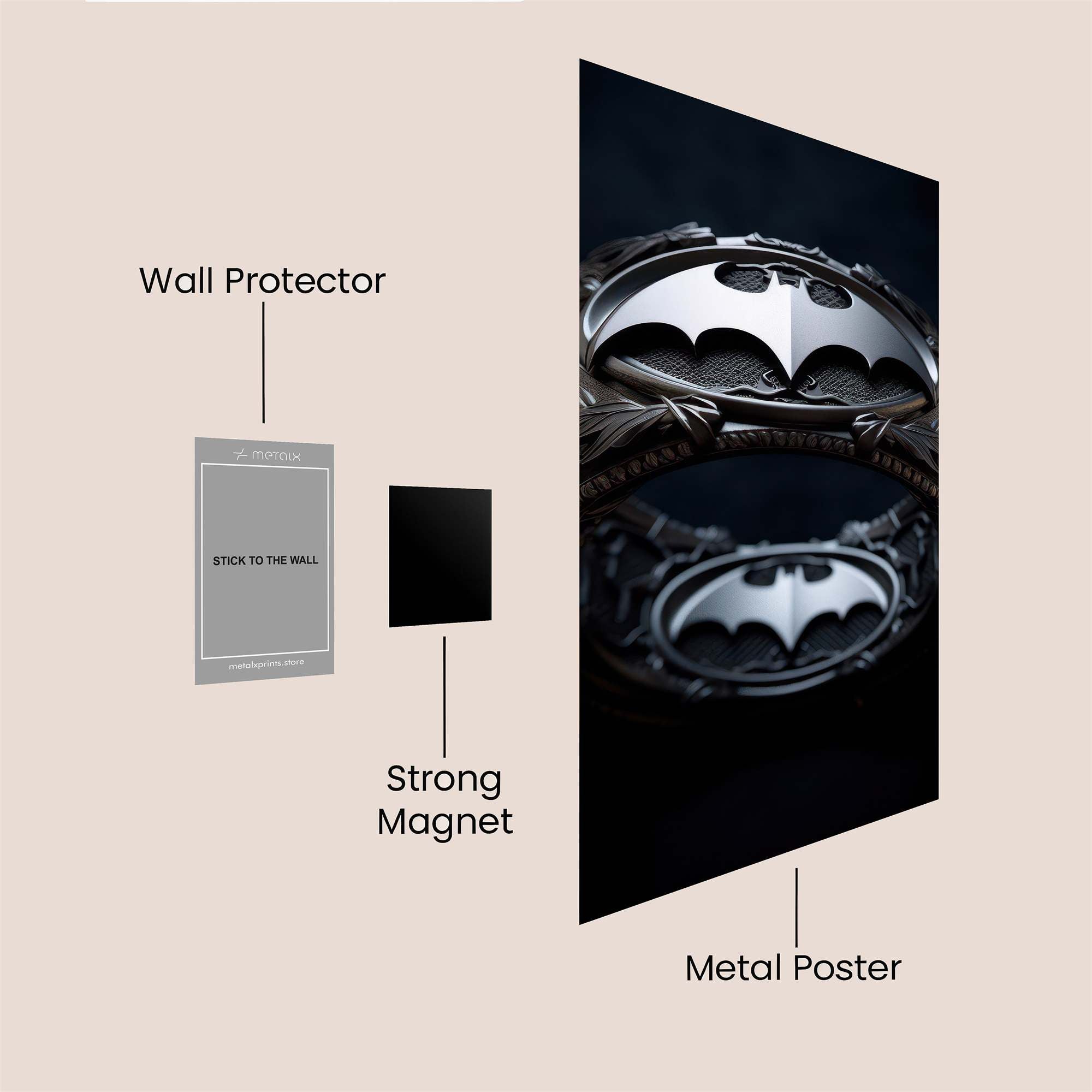 Batman Brooding Safe Wall Magnetic / M