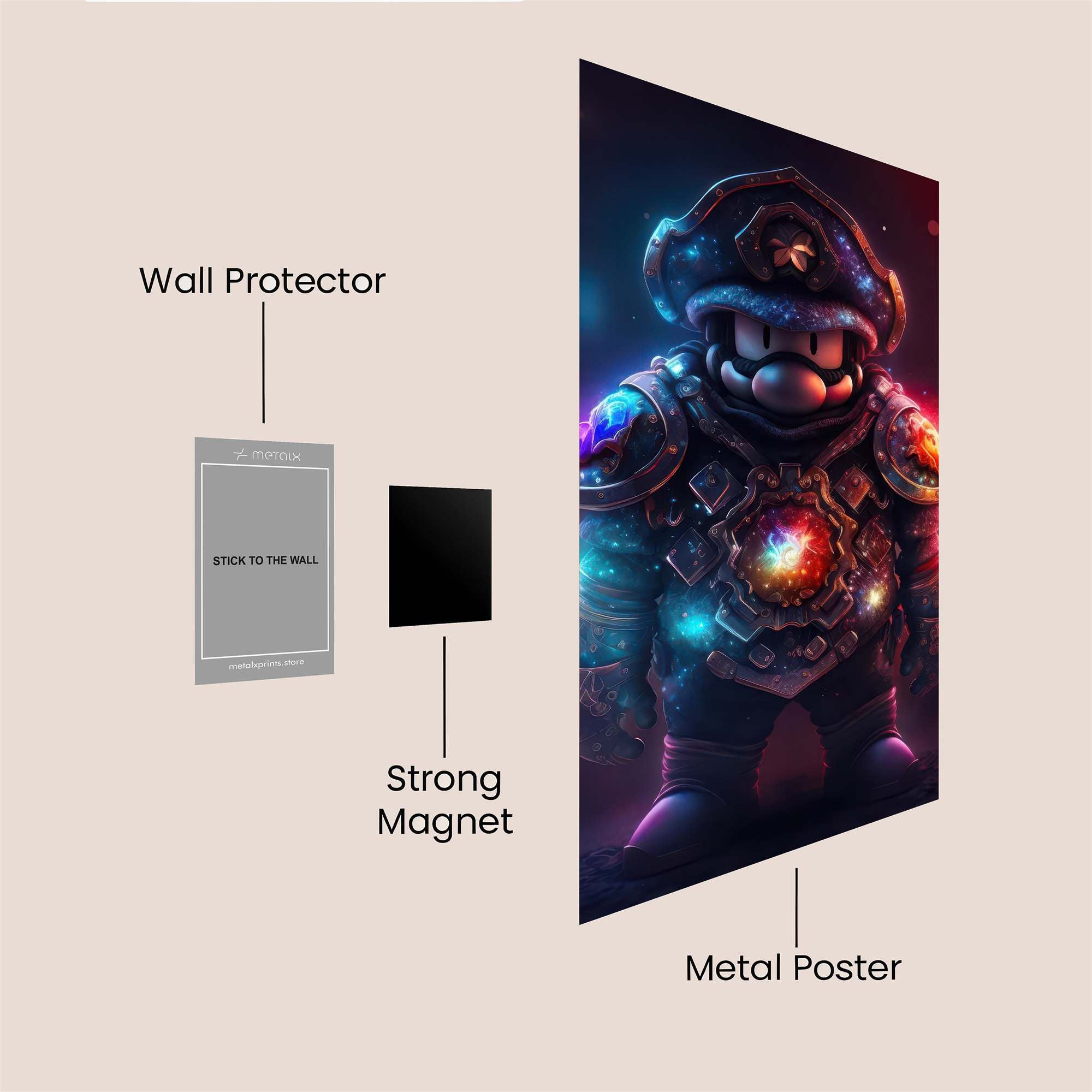 Mario Cosmic Safe Wall Magnetic / M
