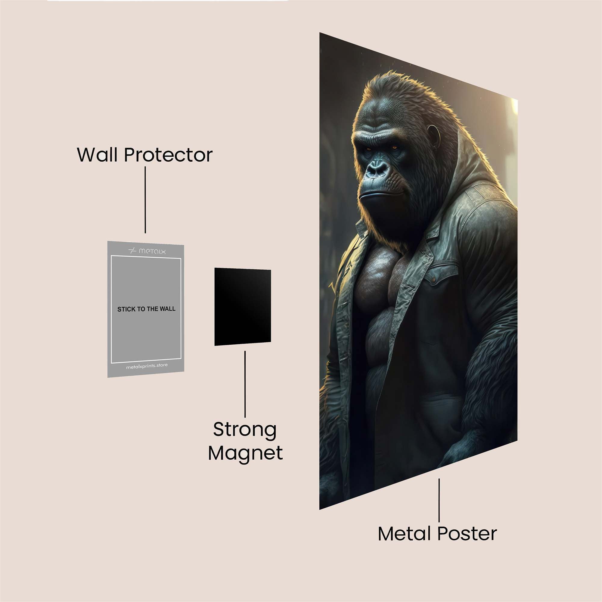 Gorilla Grit Safe Wall Magnetic / M